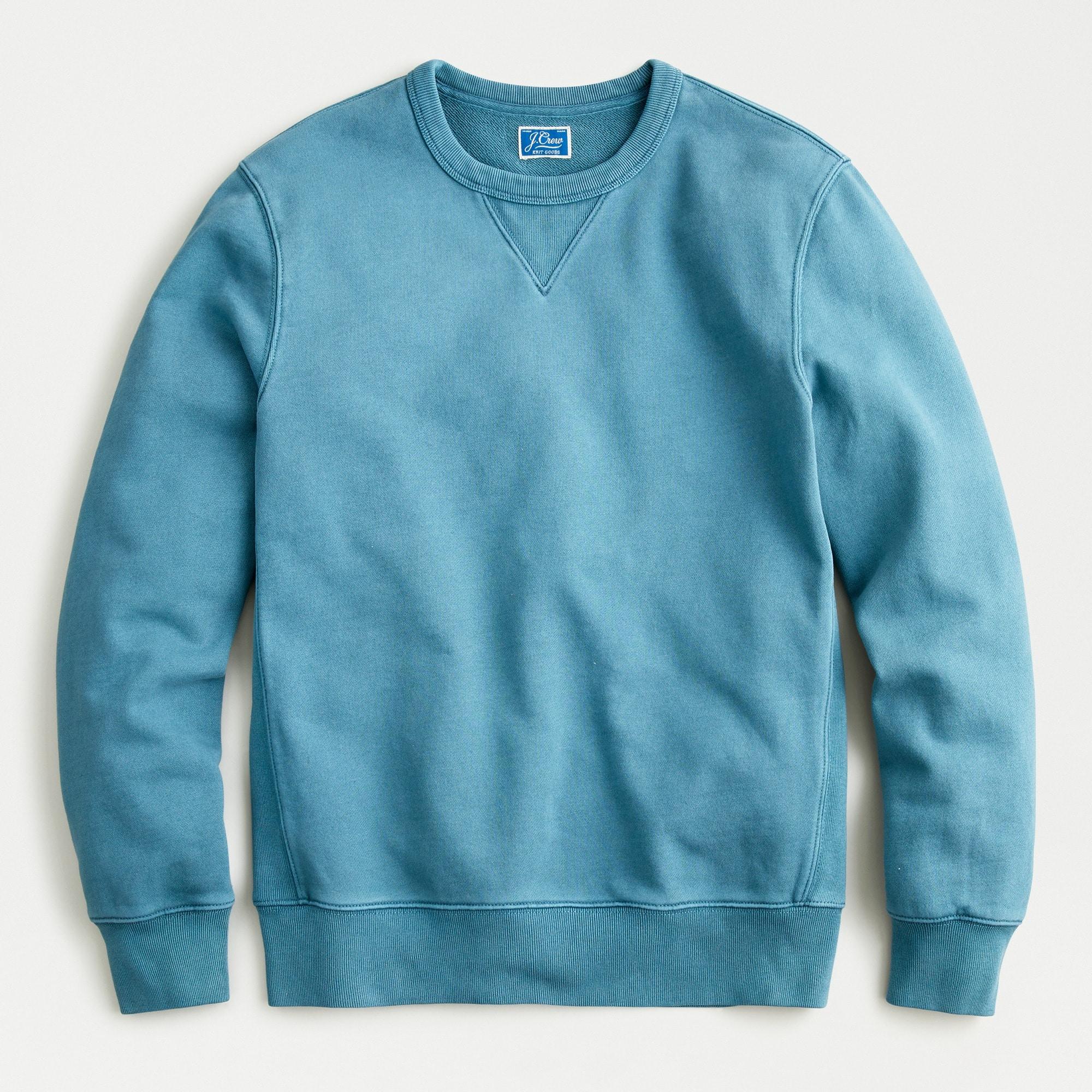 J.Crew Cotton Garment-dyed French Terry Crewneck Sweatshirt in Blue for ...