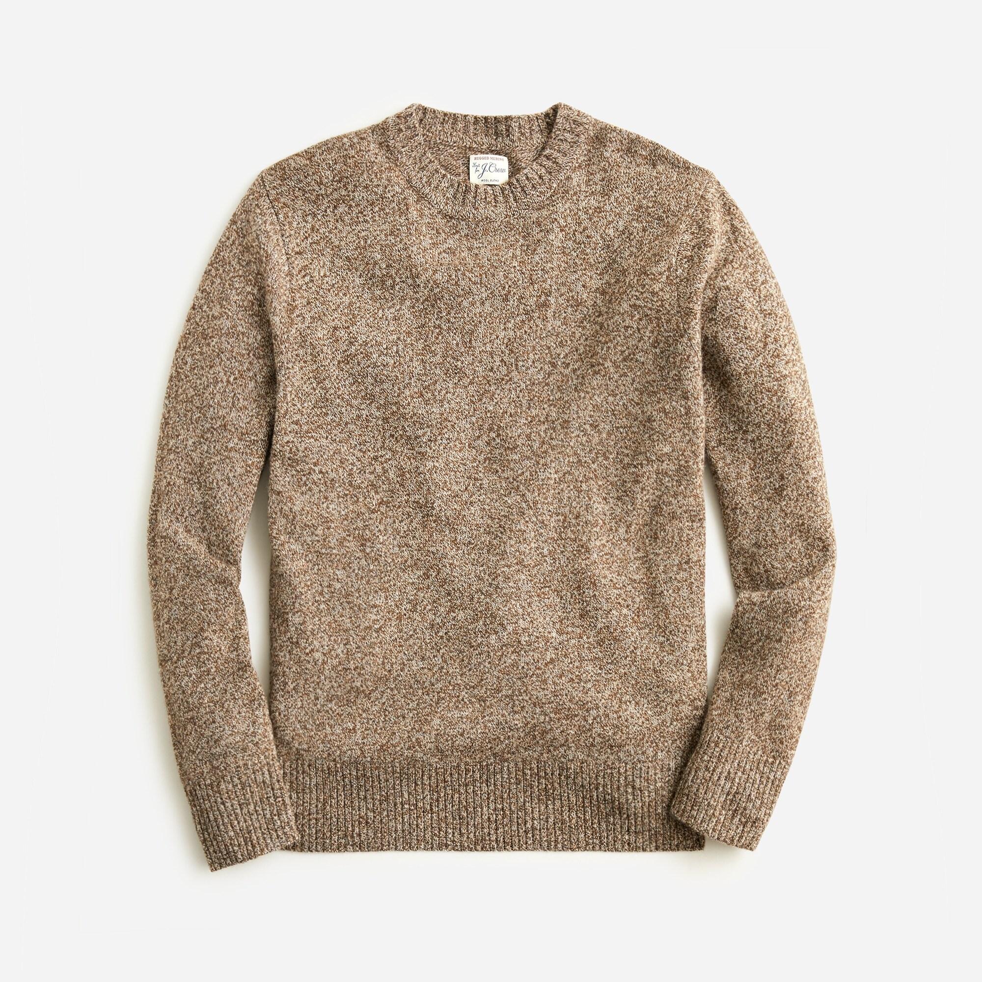 J.Crew Rugged Merino Wool-blend Bird's-eye Sweater in Natural for Men | Lyst