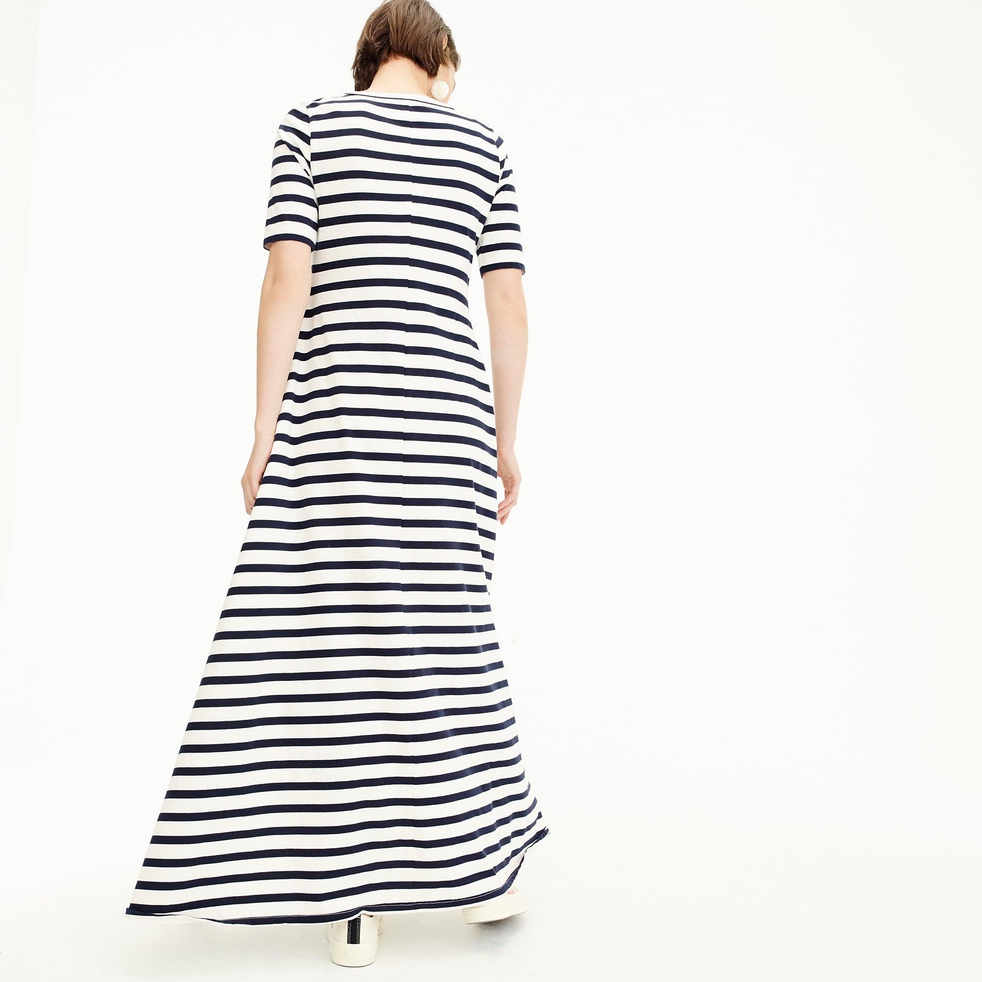 j crew striped knit maxi dress