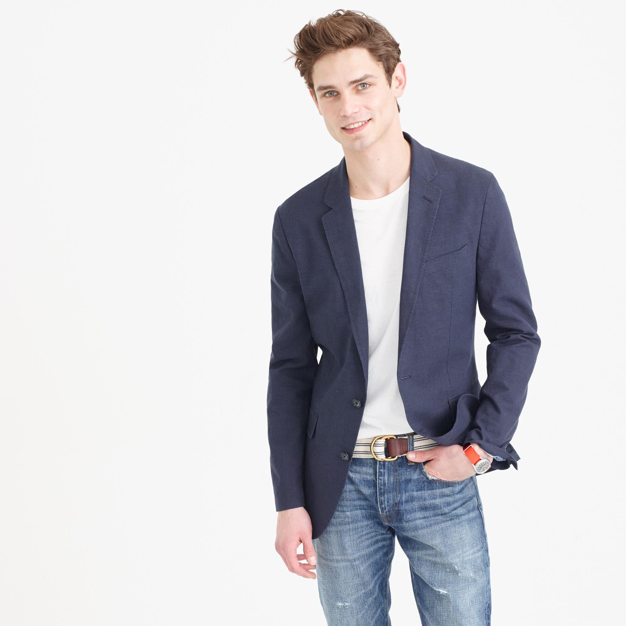 cotton unstructured blazer