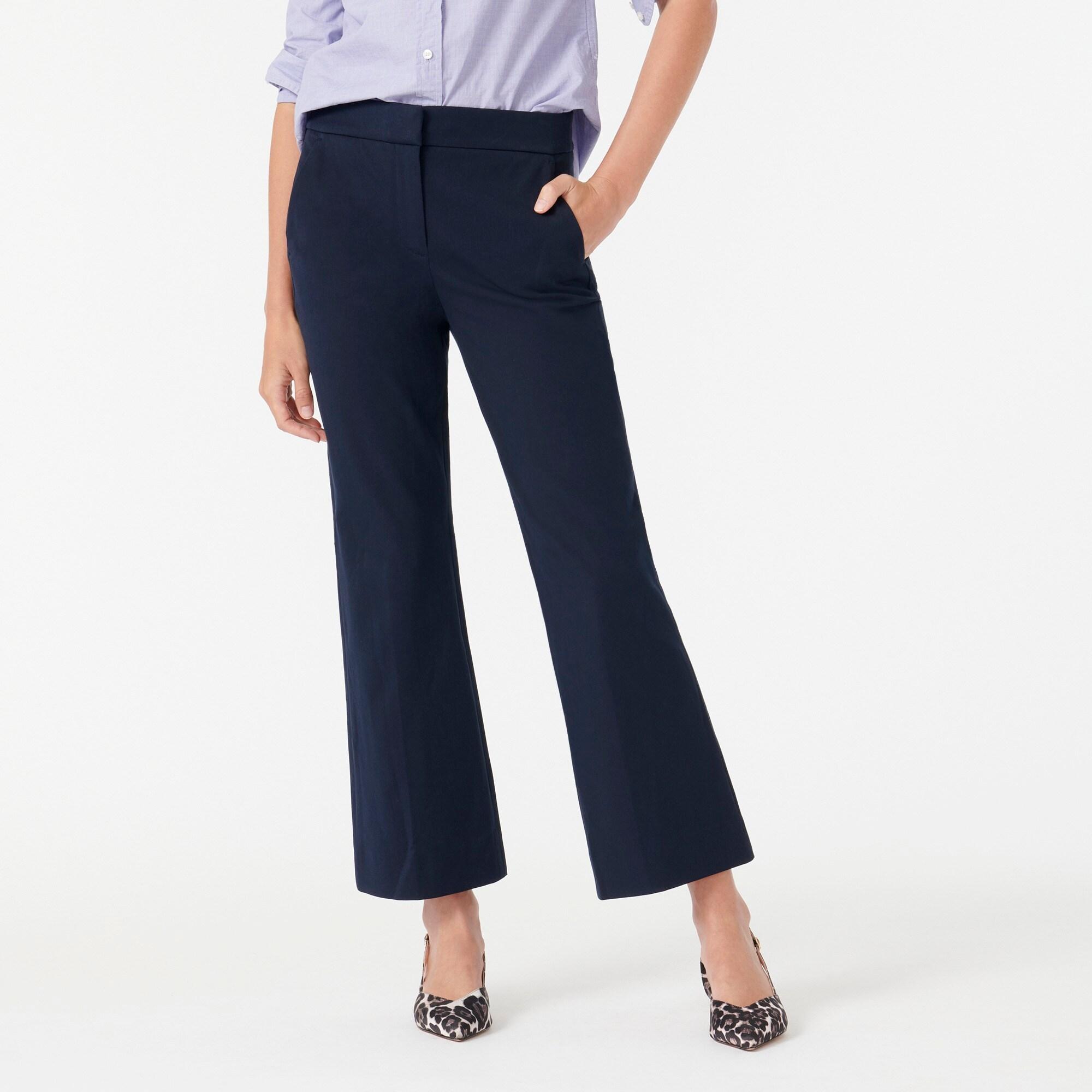 J.Crew Cotton Petite Hayden Kickout Crop Pant in Navy (Blue) - Lyst