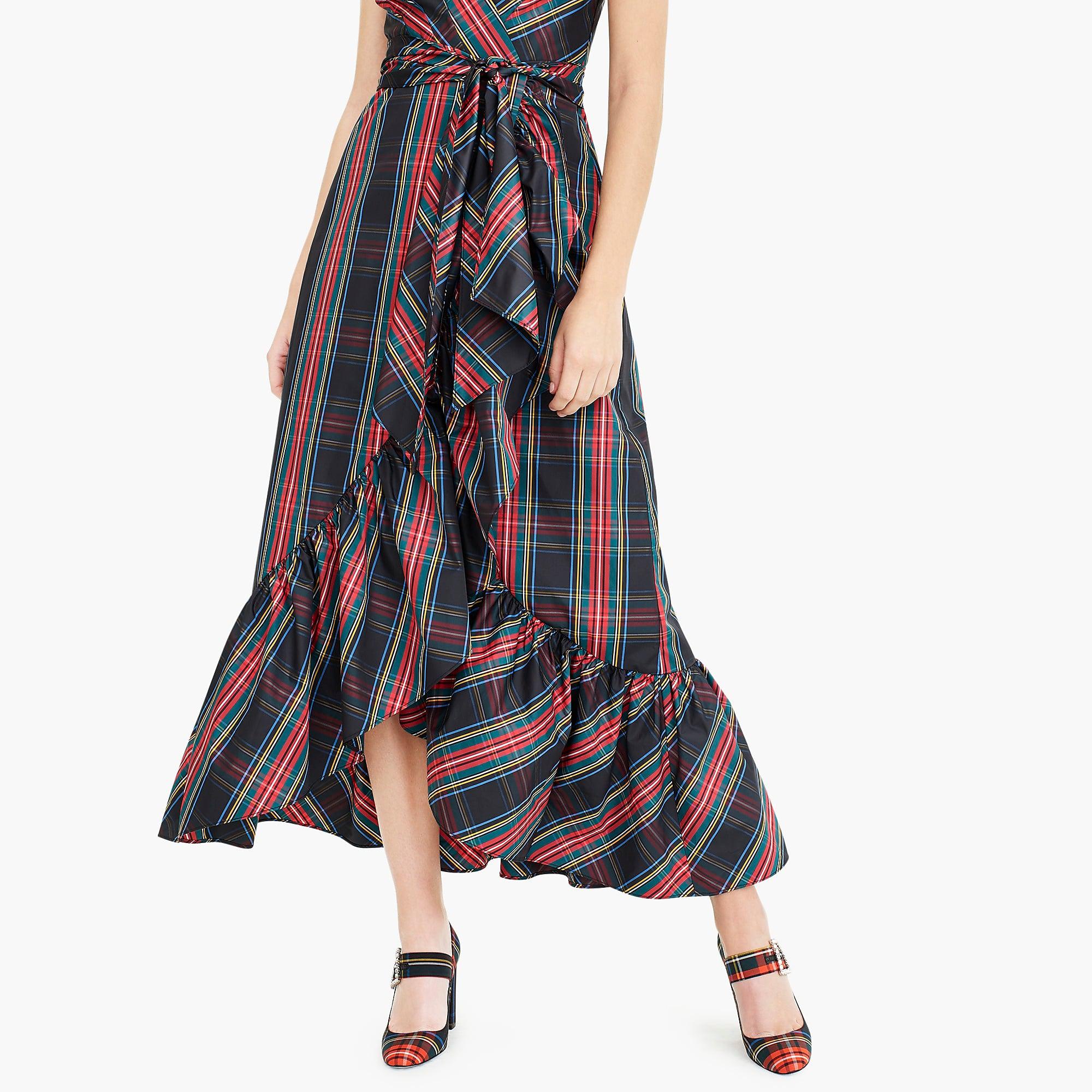 Tartan Love Flared Maxi Dress