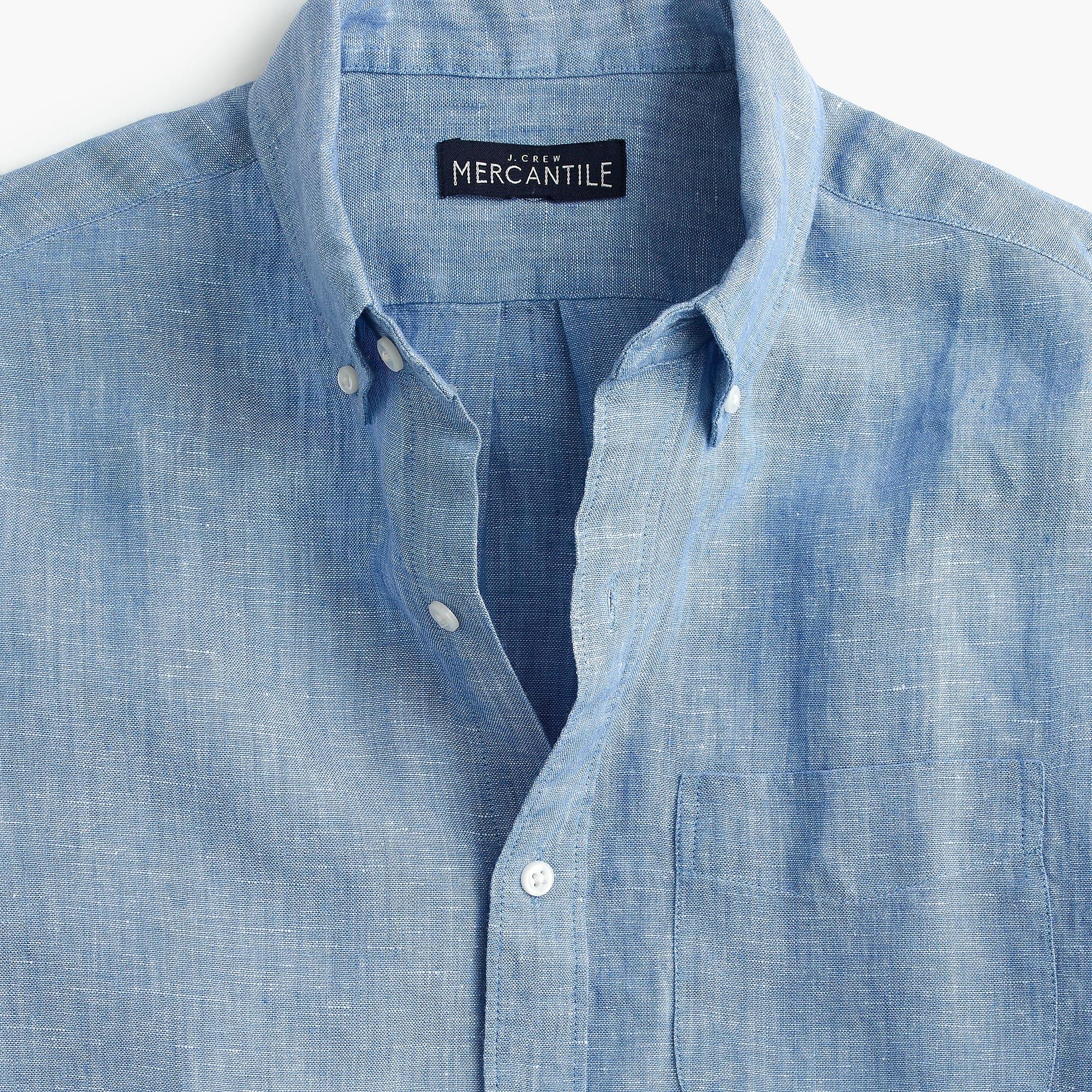 J.Crew Shortsleeve Baird Mcnutt Irish Linen Shirt in Blue for Men Lyst