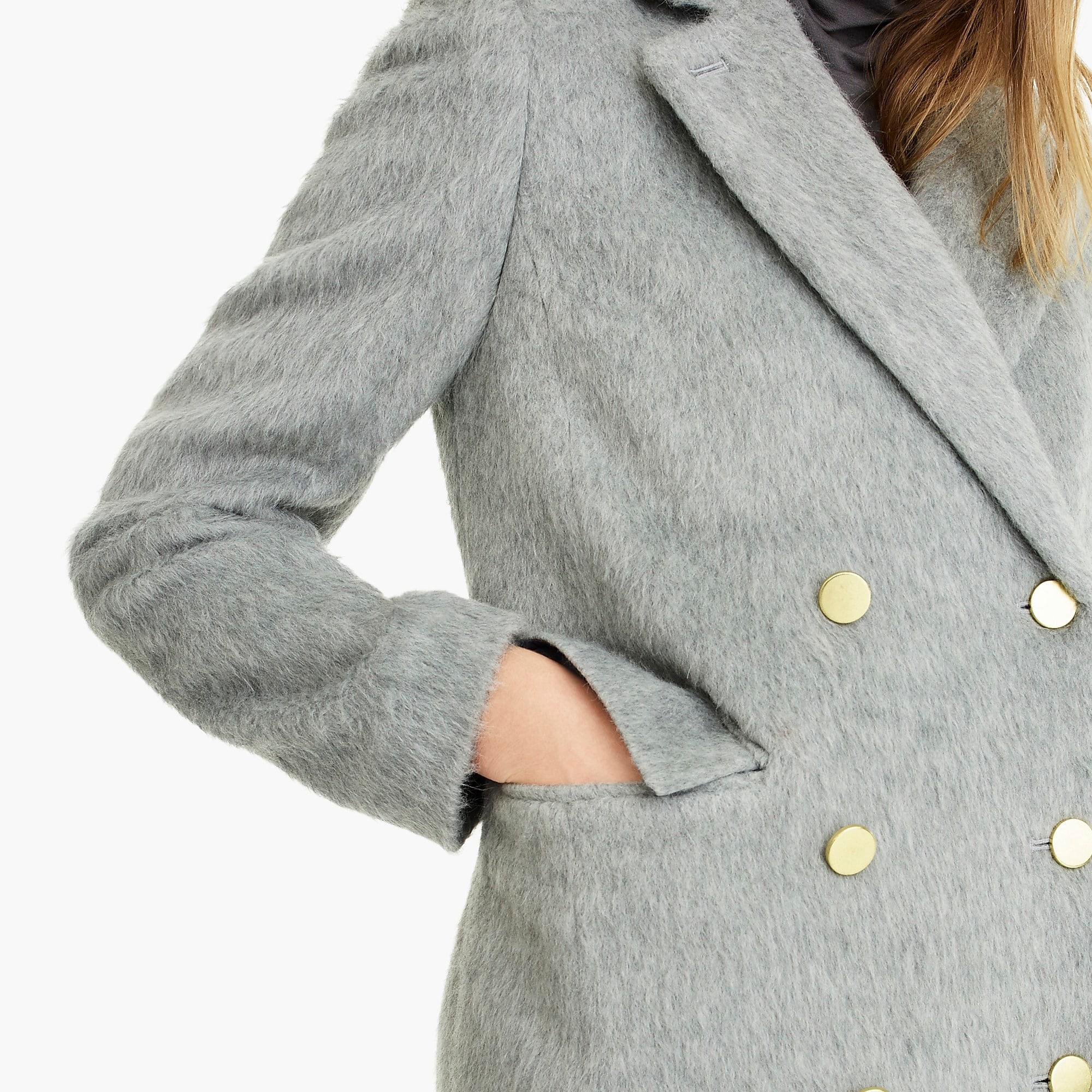 J.Crew Collection Long Brushed Wool Topcoat in Heather Grey (Gray) - Lyst