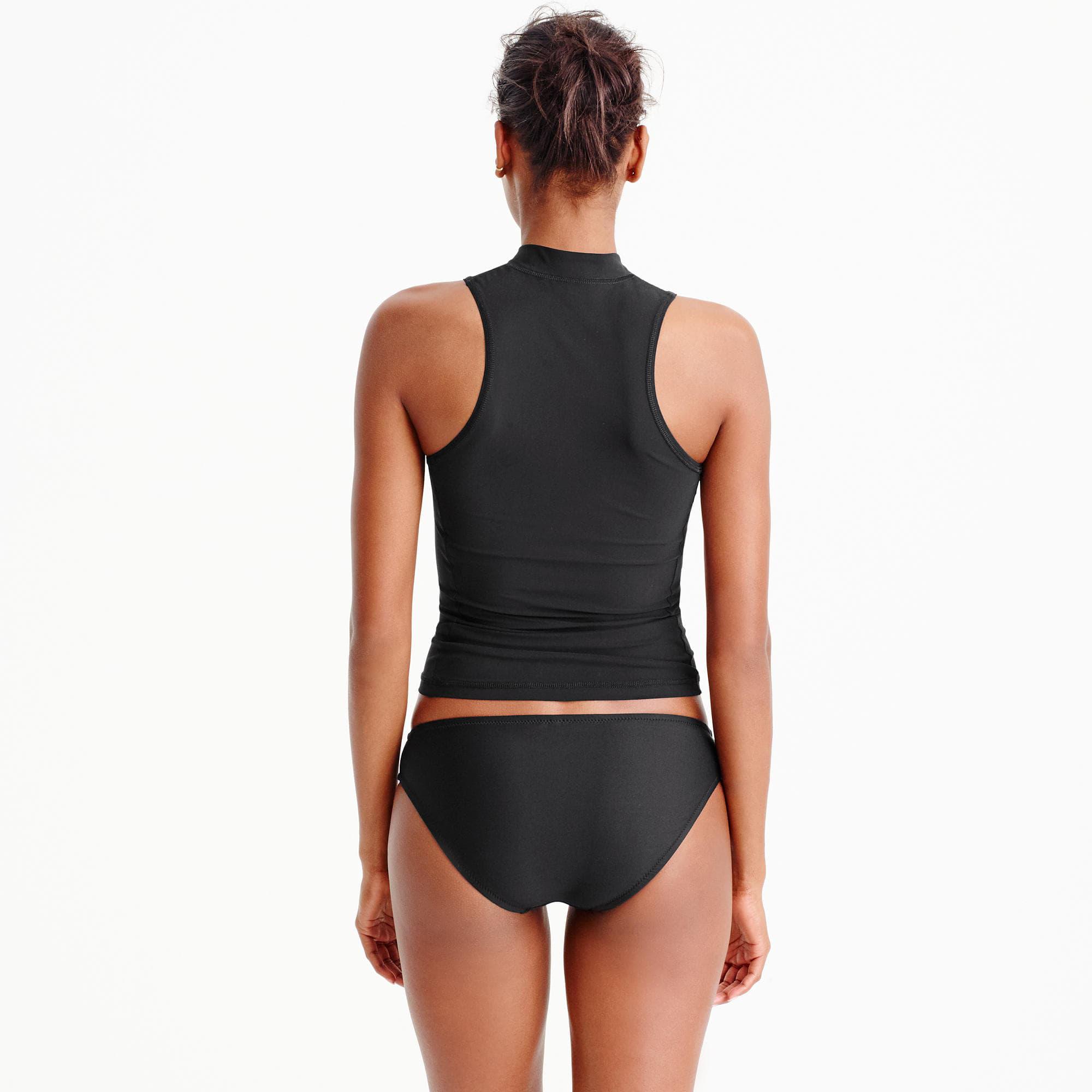 J.Crew Synthetic Sleeveless Zip Rash Guard in Black Lyst