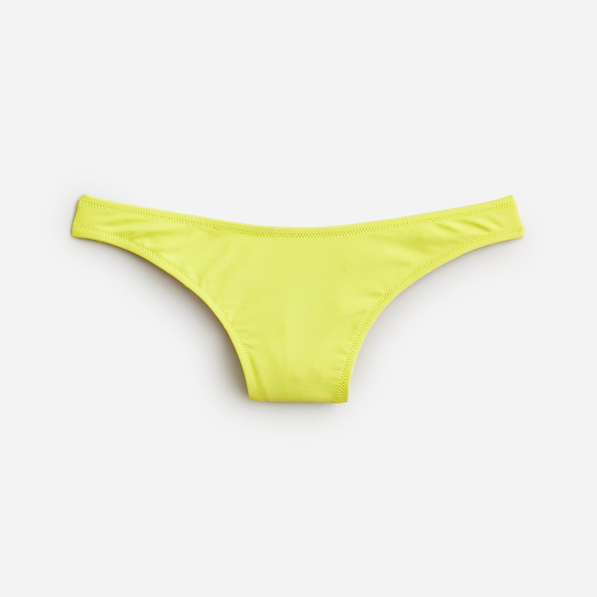 J.Crew 1989 Highleg Tipped Bikini Bottom in Yellow Lyst