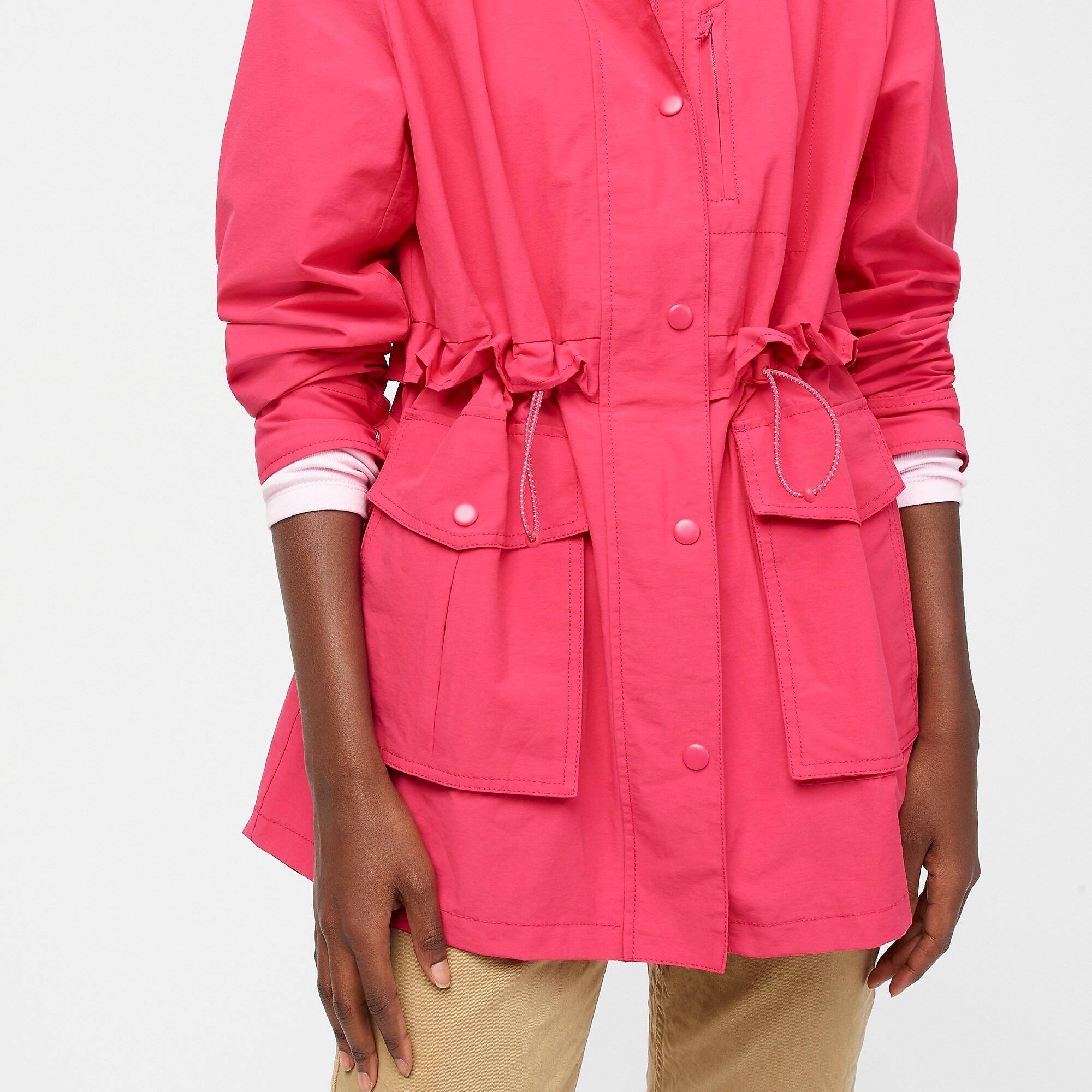 J.Crew Cotton Perfect Rain Jacket in Bright Rose (Pink) Lyst