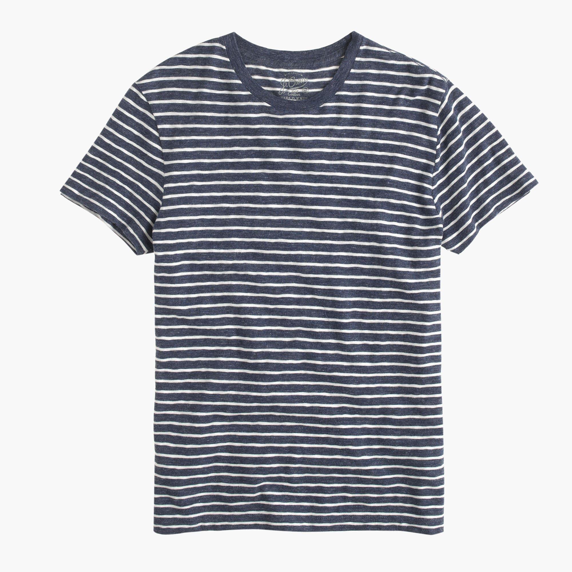J.Crew Cotton Nautical-striped Heathered T-shirt in Blue for Men - Lyst