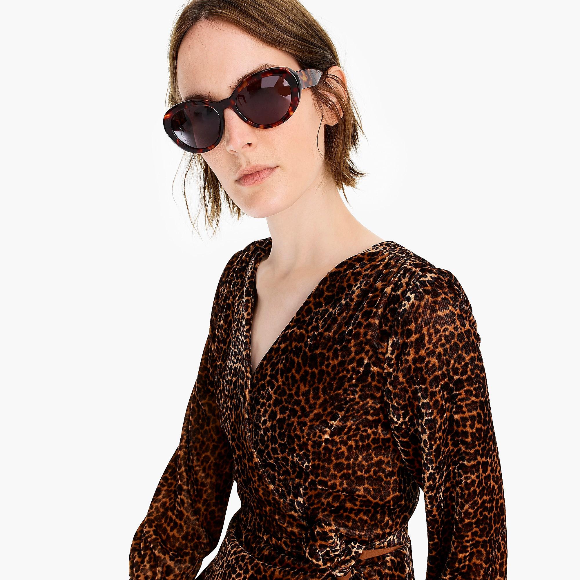 j crew velvet leopard dress