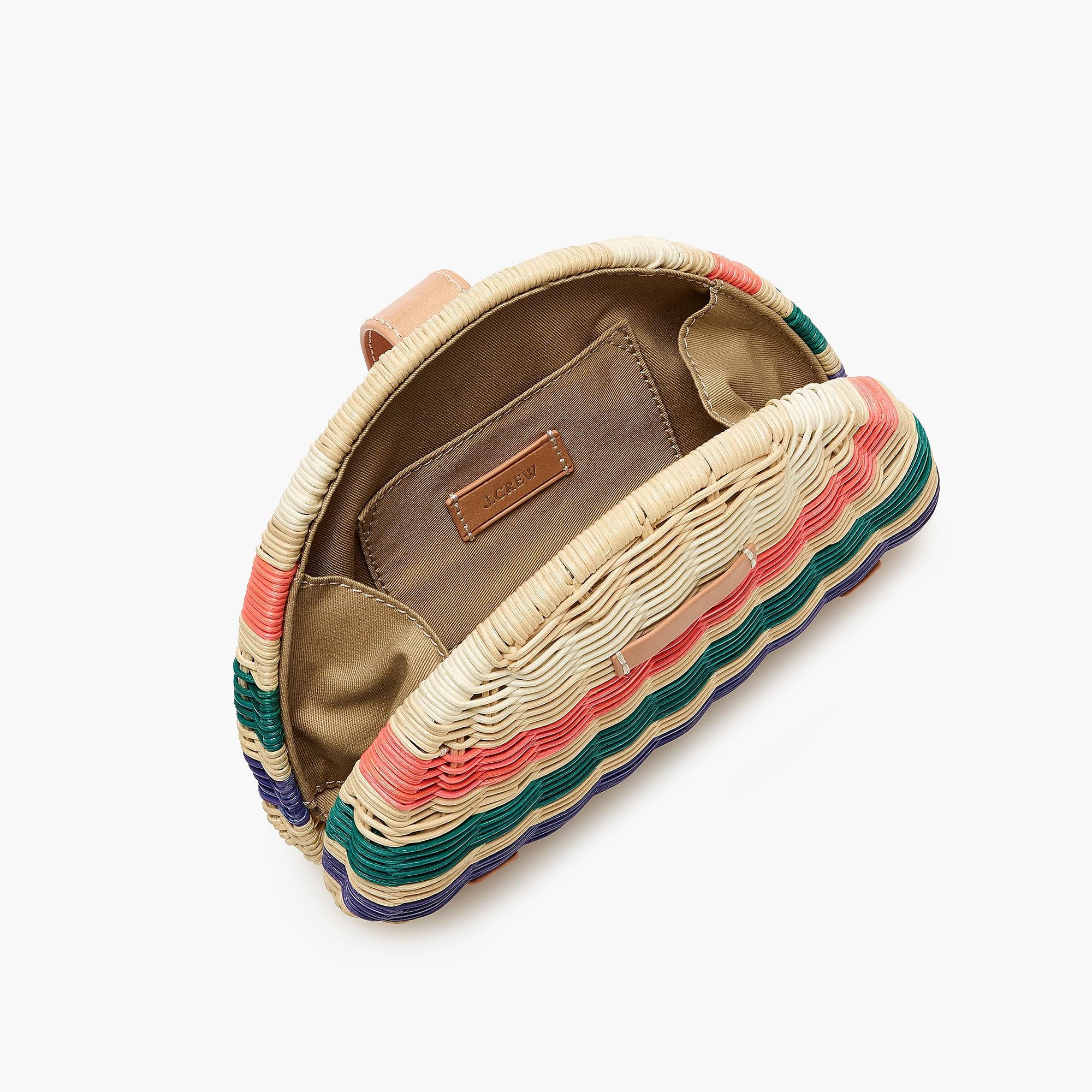 fan rattan clutch