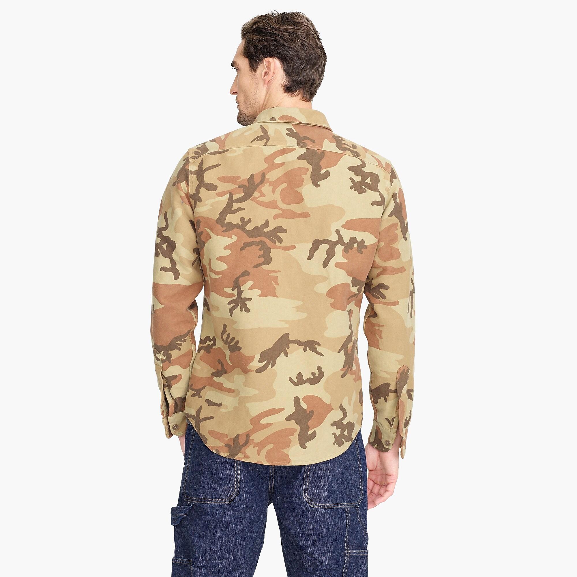 J.Crew Cotton Heavyweight Chamois Workshirt In Camouflage for Men Lyst