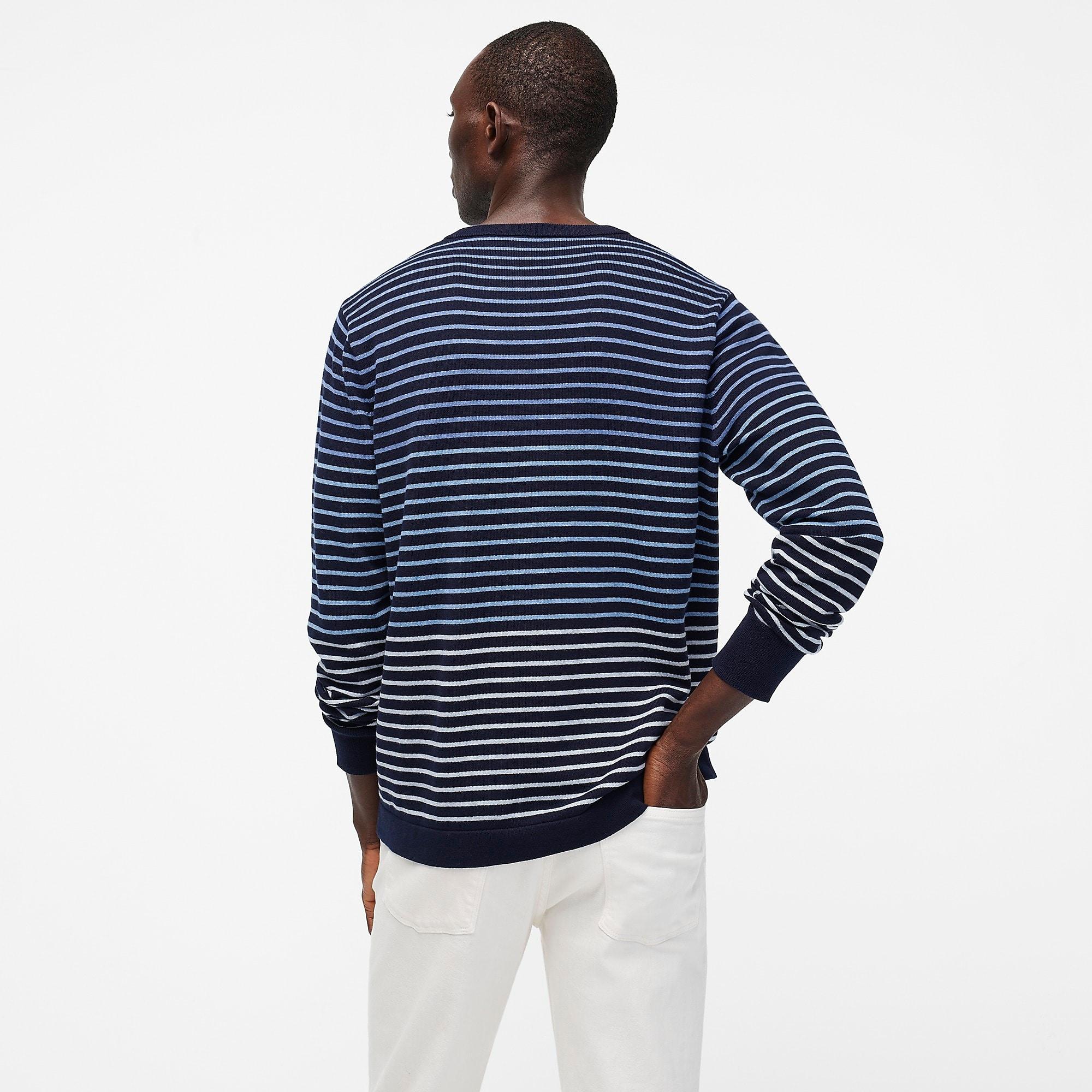 J.Crew Cotton Crewneck Sweater In Gradient Stripe in Blue for Men - Lyst