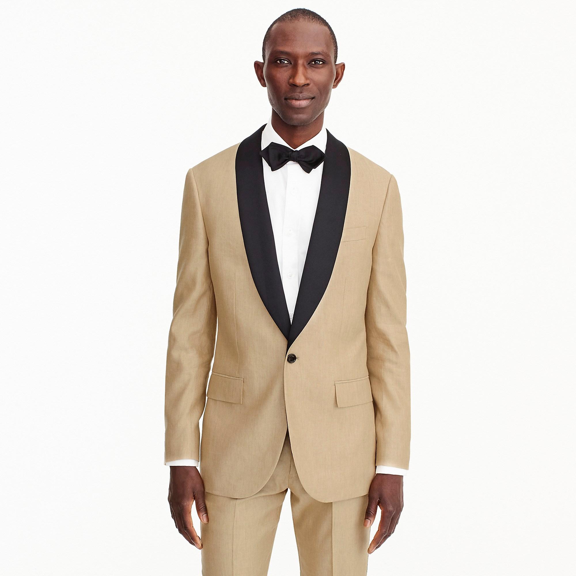 J.Crew Ludlow Slim-fit Shawl-collar Tuxedo Jacket In Linen-silk in Natural  for Men | Lyst