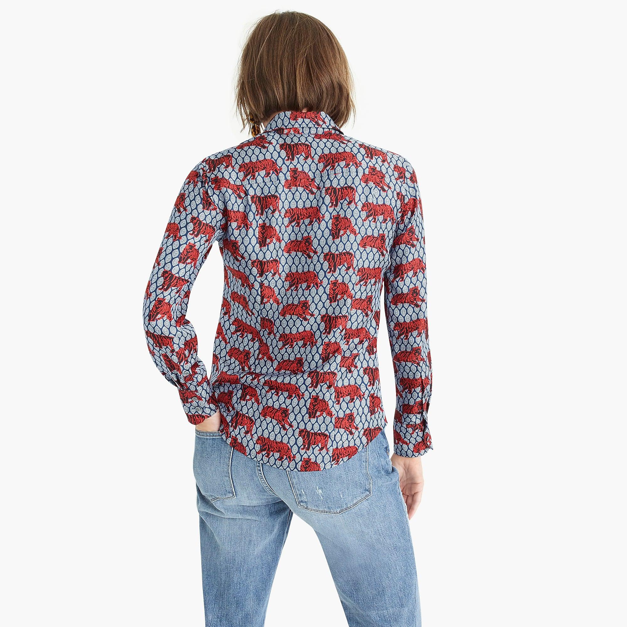 J.Crew Collection Silk Twill Button-up 