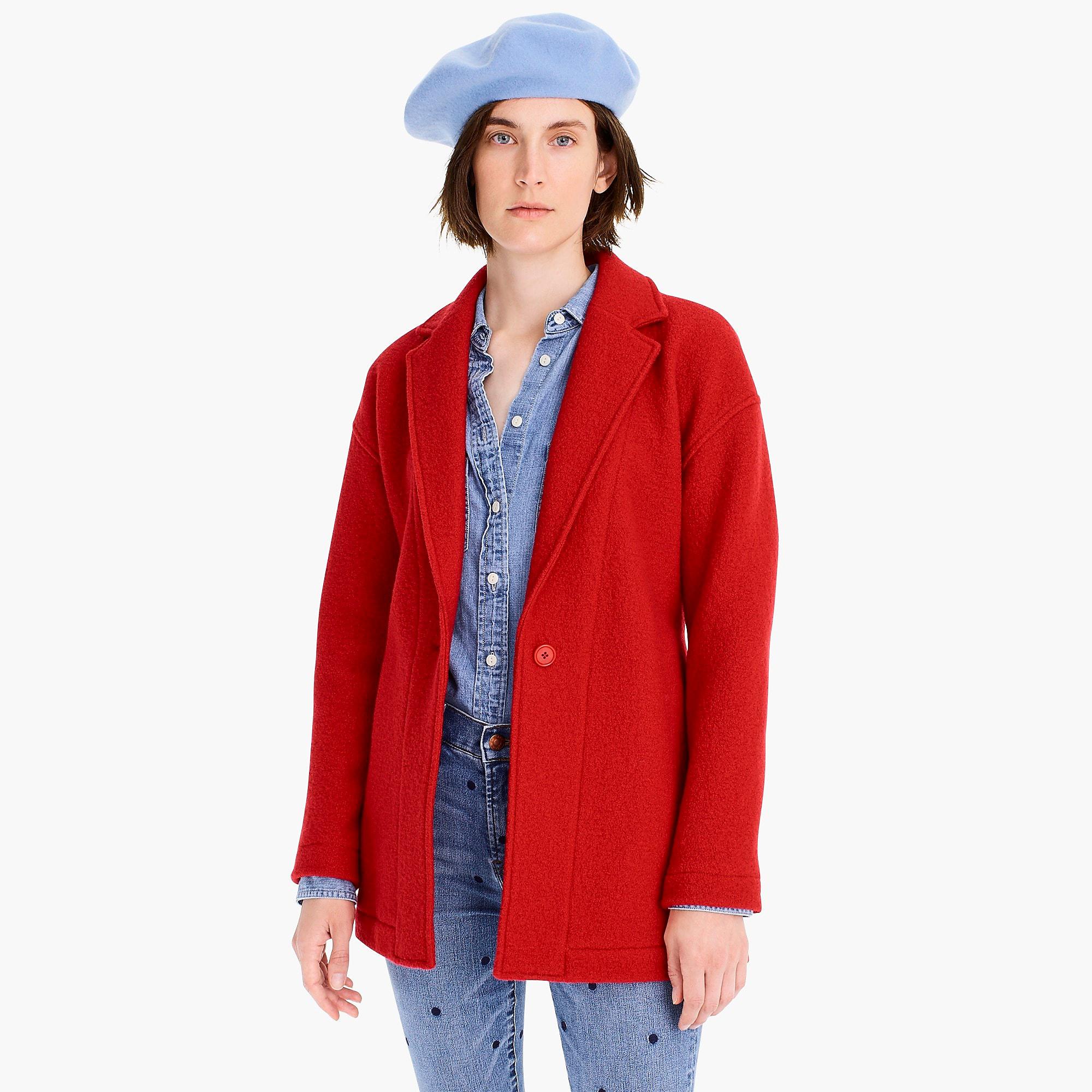 j crew camille short wrap coat