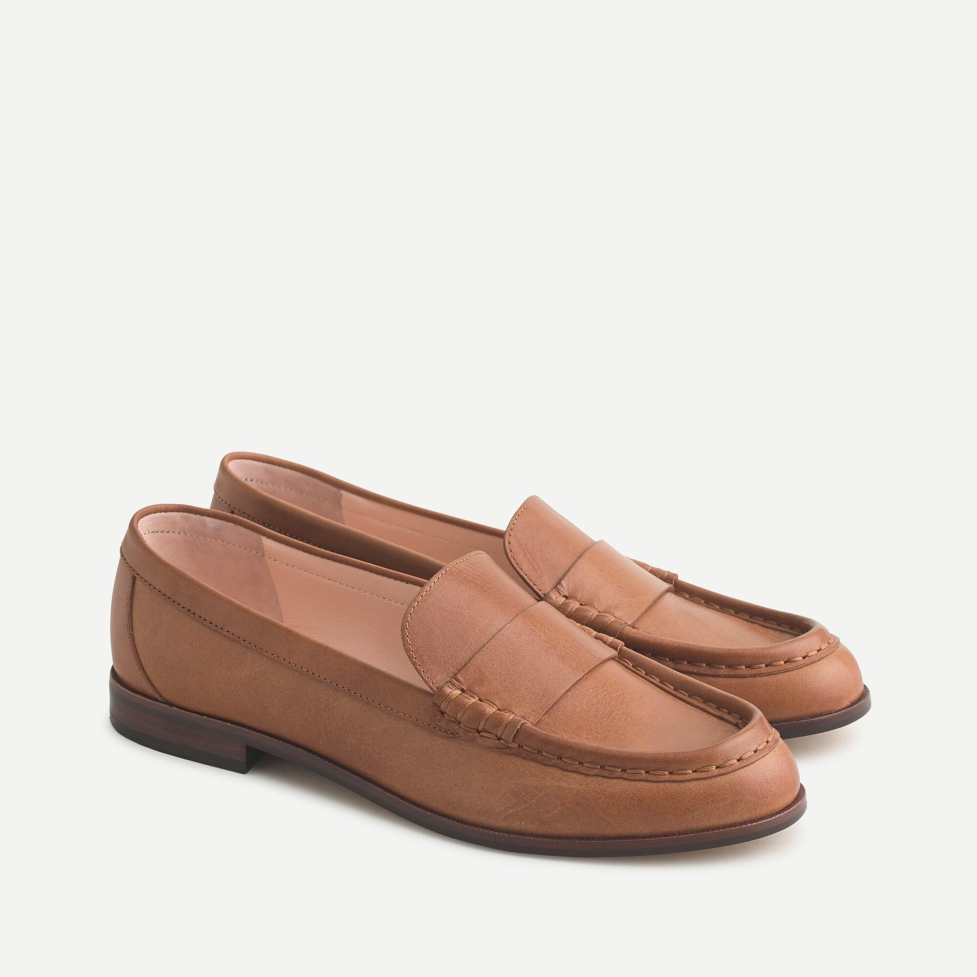 J.Crew Classic Leather Penny Loafers in Brown - Lyst
