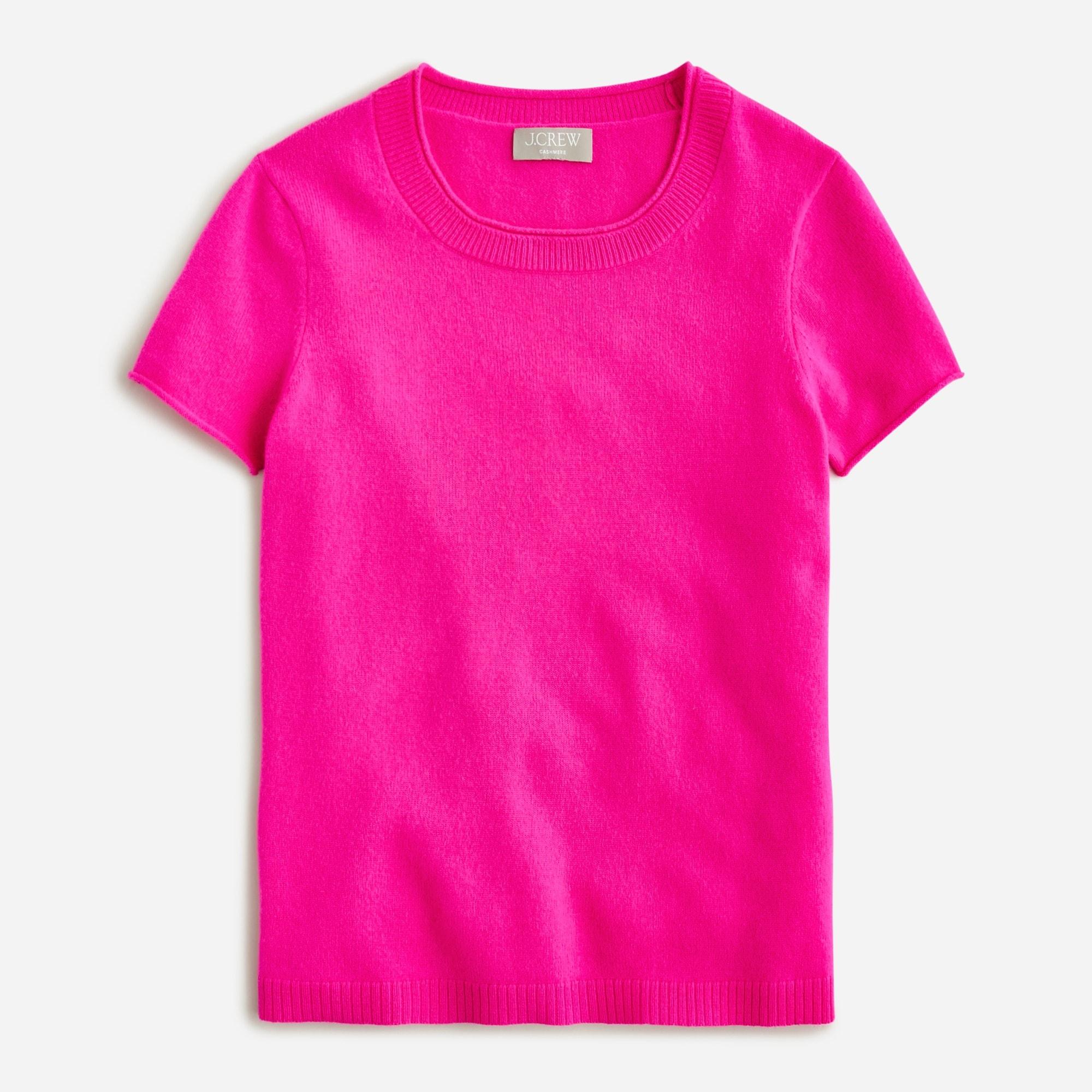 J.Crew Relaxed Cashmere T-shirt in Pink | Lyst