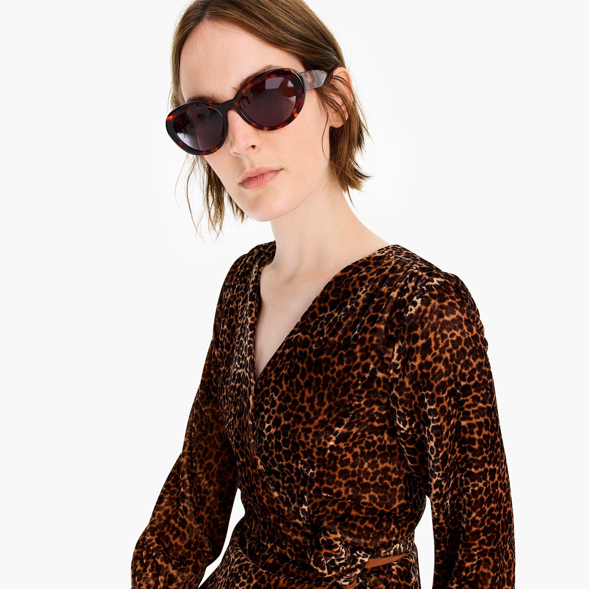 j crew leopard wrap dress
