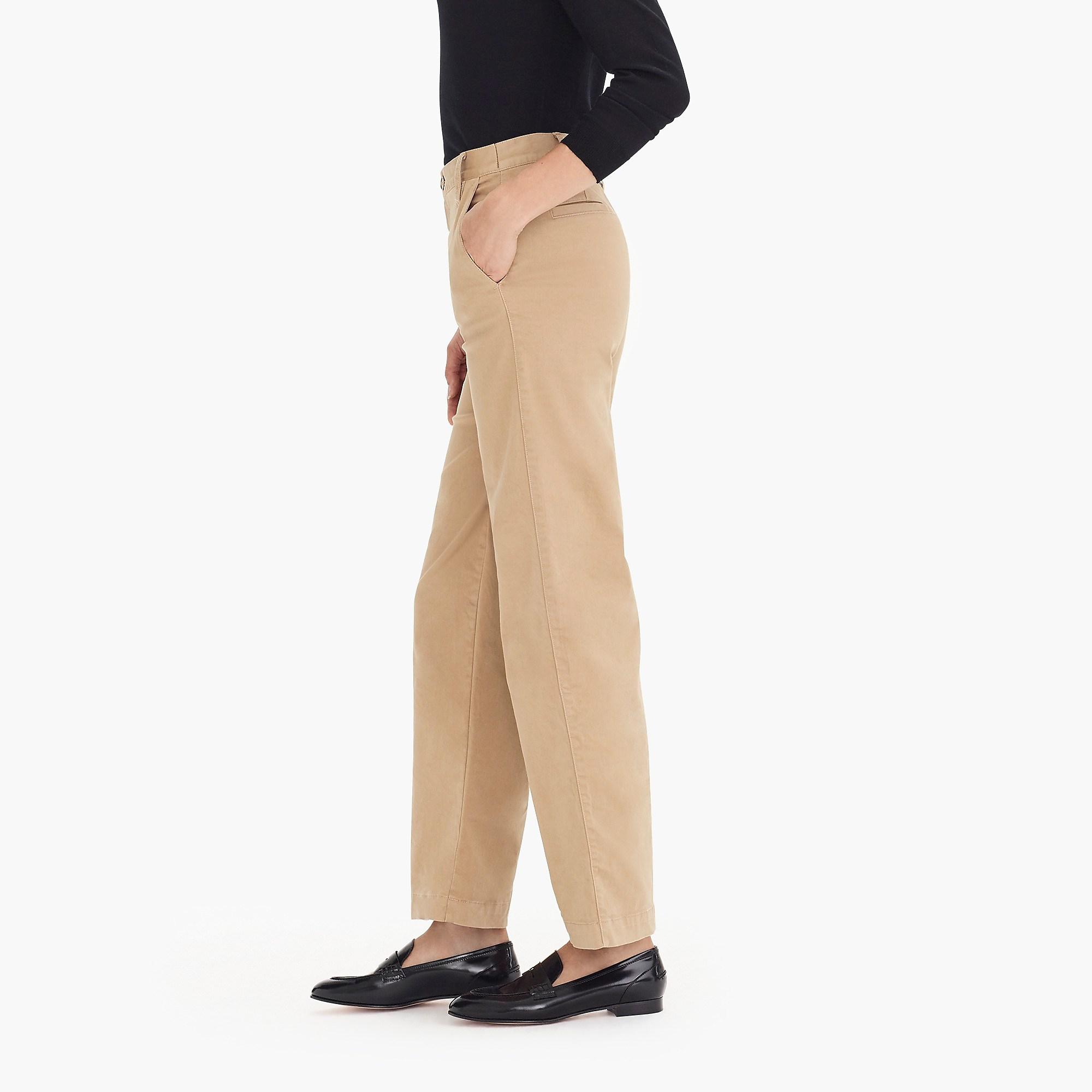 J.Crew Cotton Fulllength Wideleg Chino Pant Lyst