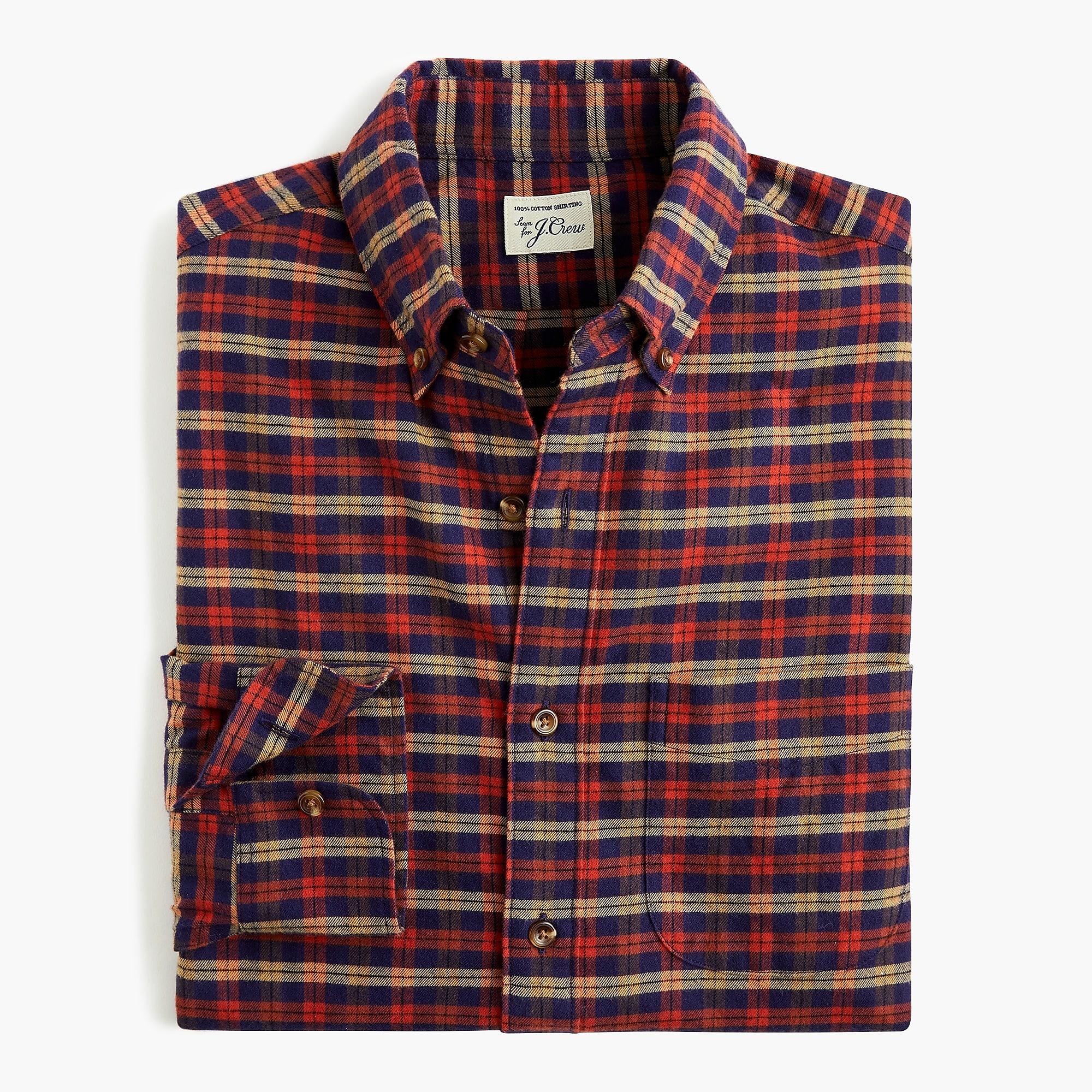 J.Crew Flannel Slim Brushed Twill Shirt In Vintage Plaid in Red for Men ...