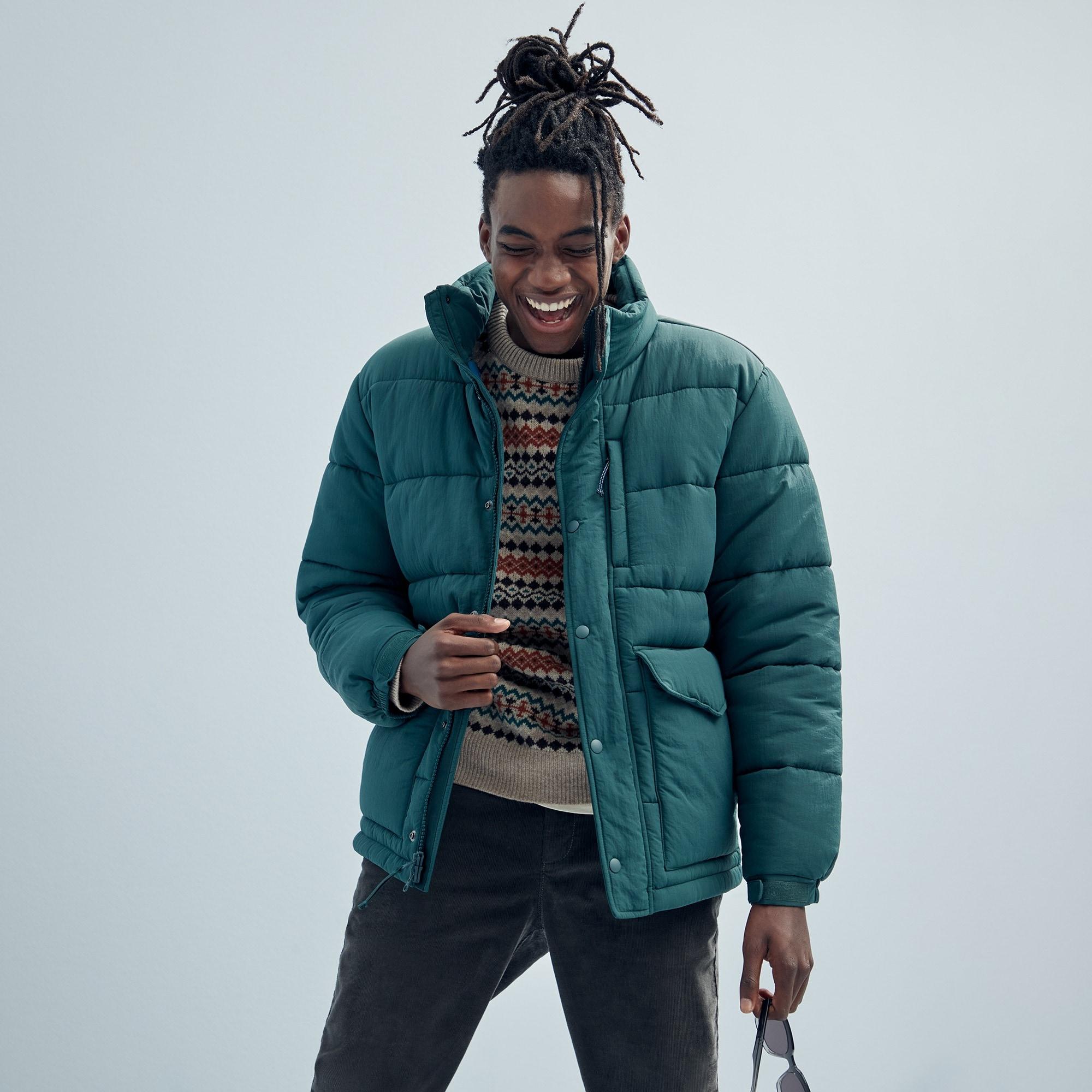 J.Crew Eco Nordic Puffer Jacket With Primaloft® in Green for Men | Lyst