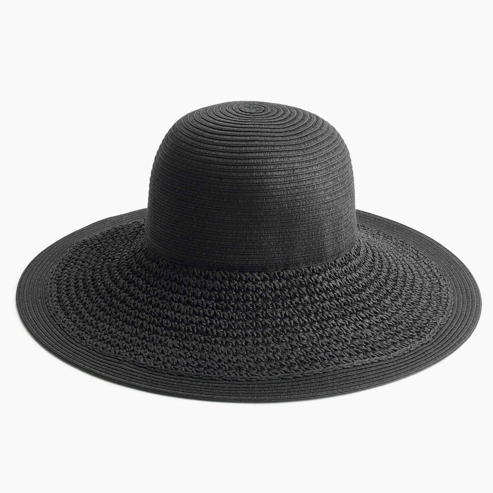 J.Crew Textured Summer Straw Hat in Black Lyst