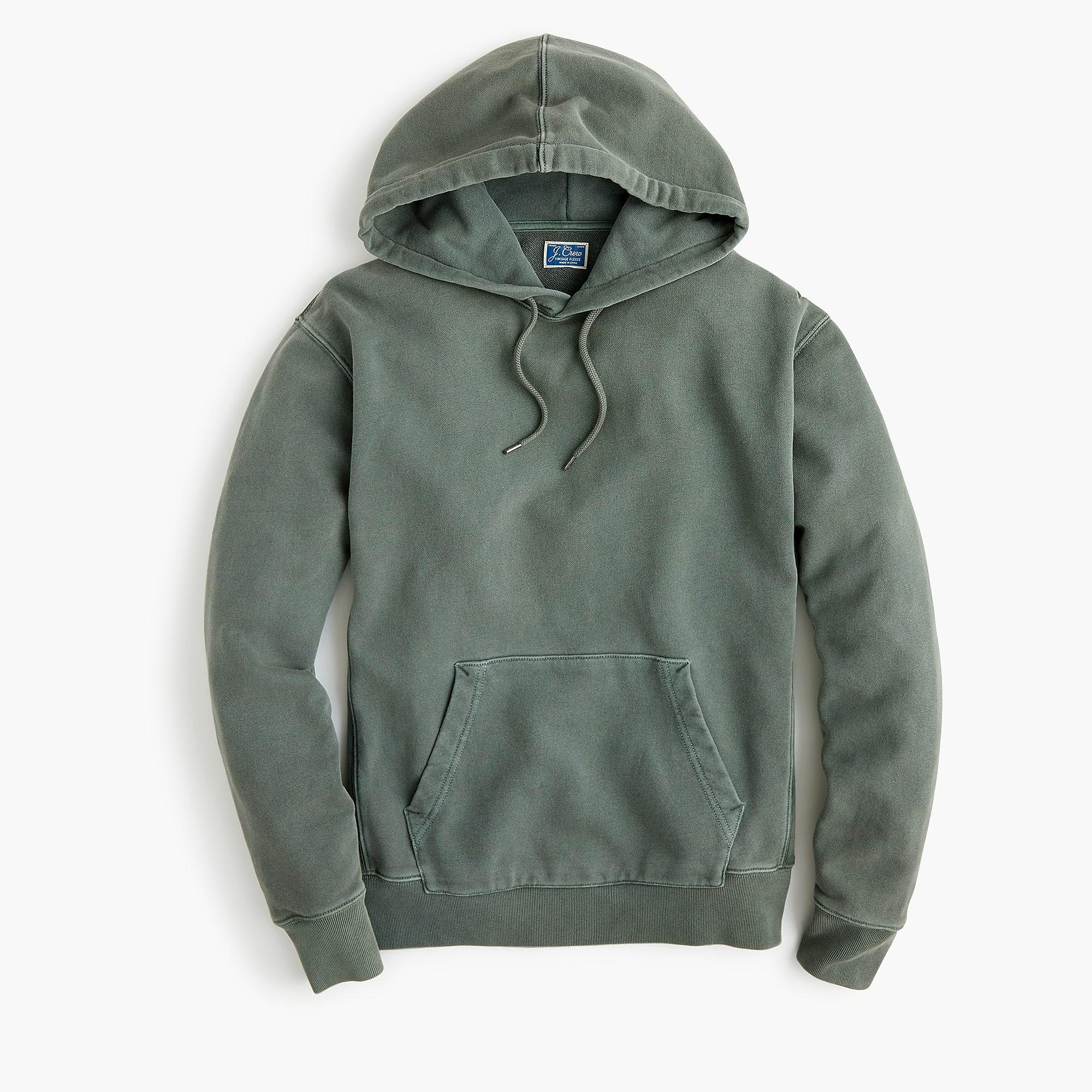 J.Crew Cotton Garment-dyed French Terry Hoodie in Green for Men - Lyst