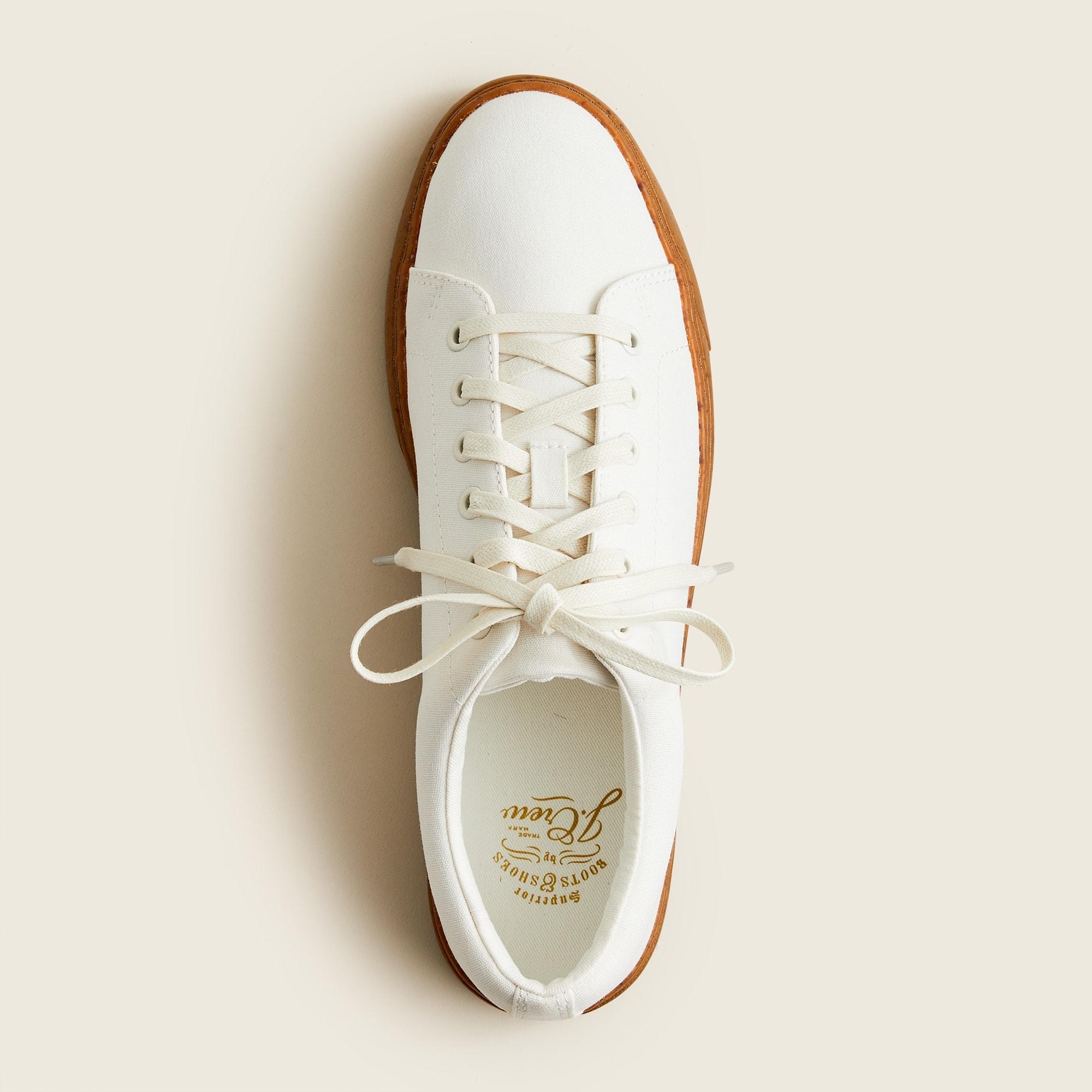 J.Crew Eco Court Sneakers In Canvas in White for Men | Lyst