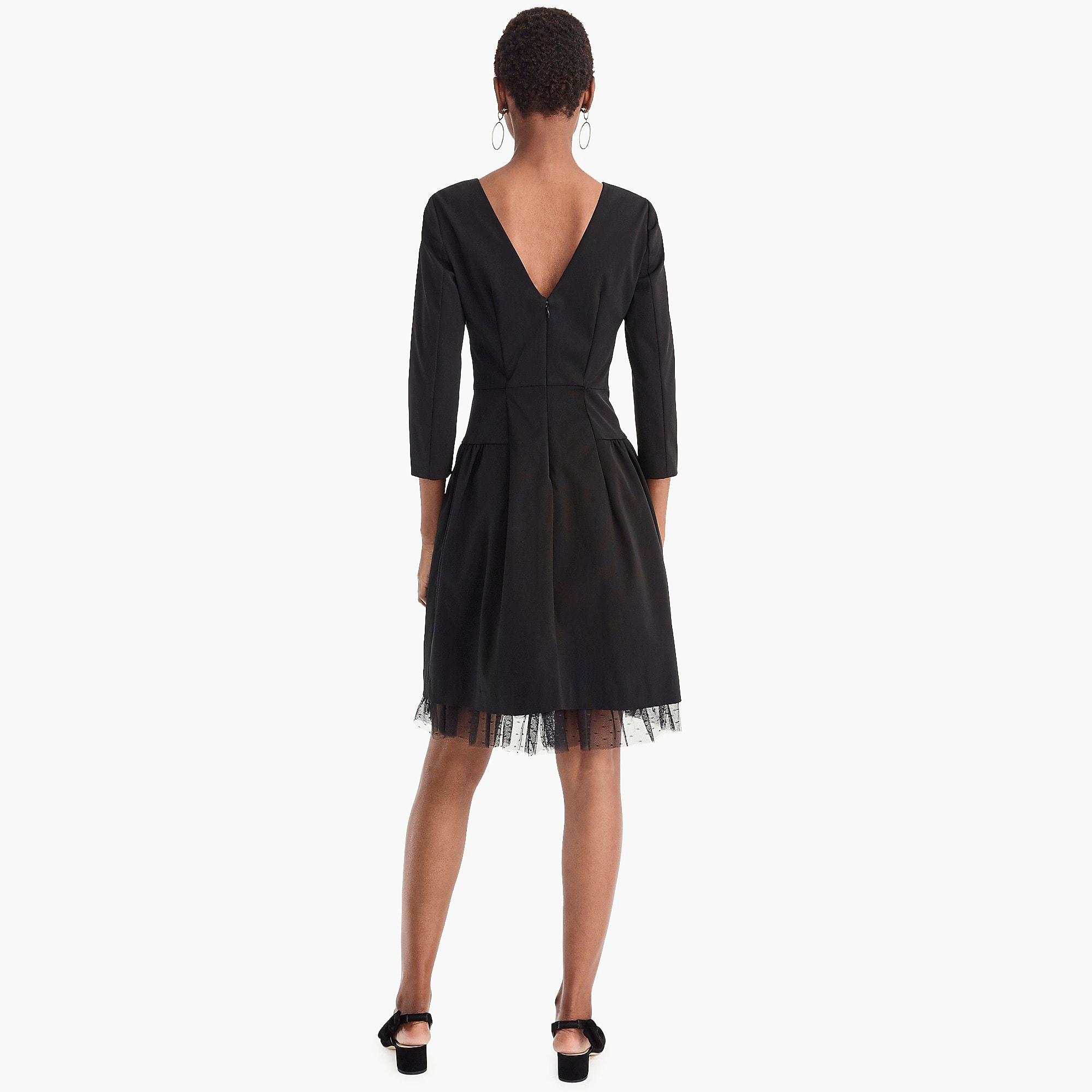 j crew tulle hem sheath dress