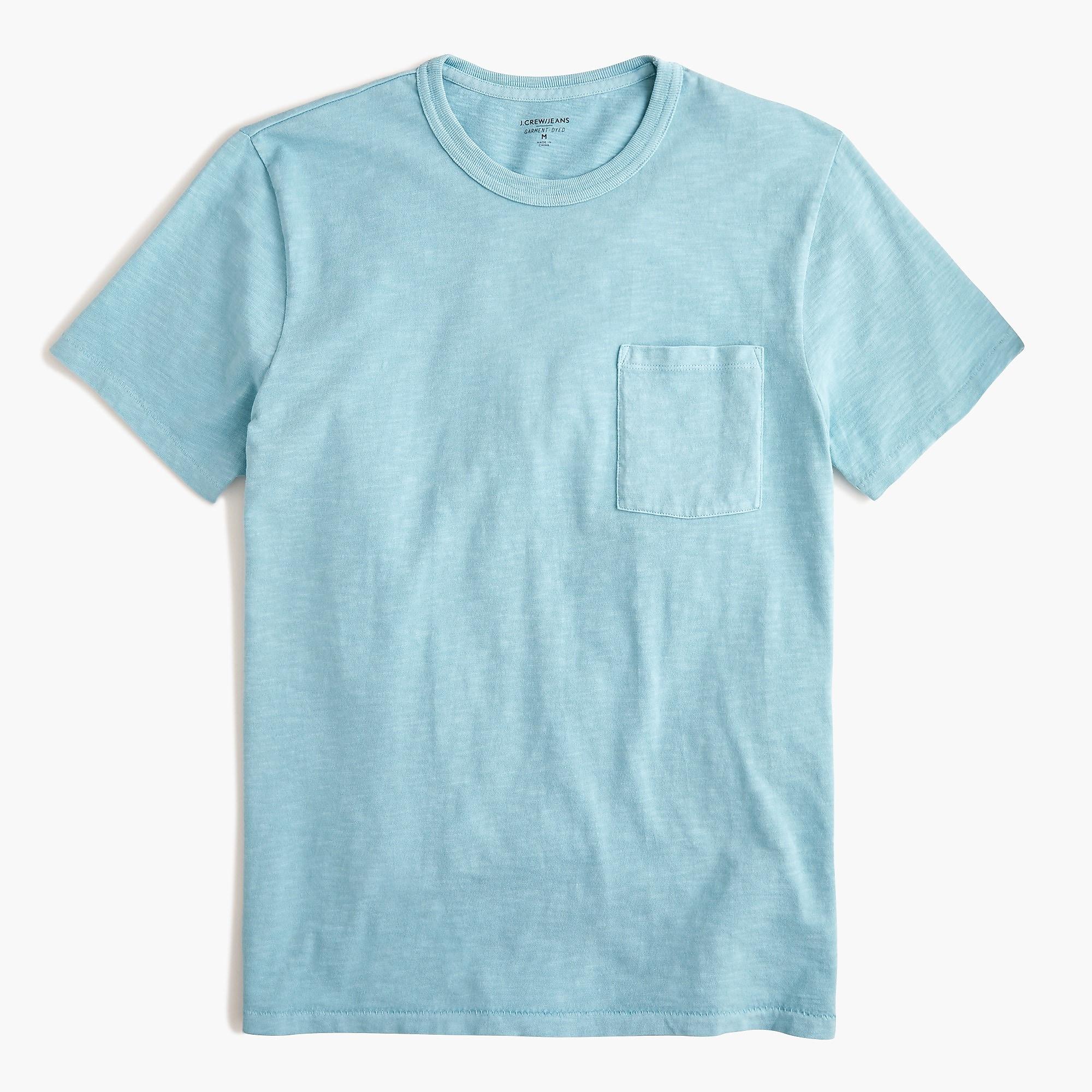J.Crew Garmentdyed Slub Cotton Crewneck Tshirt in Pale Mint (Blue