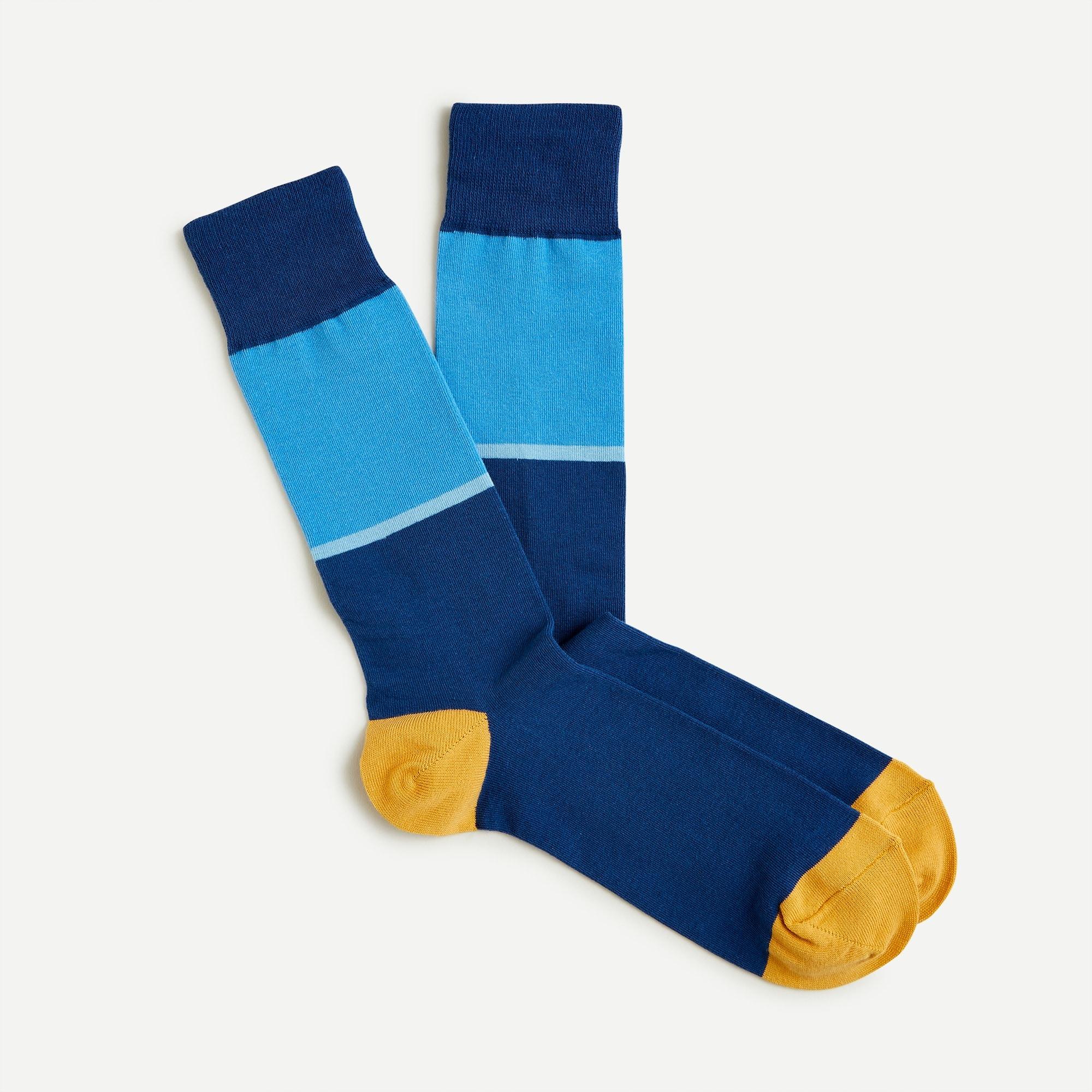 J.Crew Cotton Striped Socks in Blue for Men Lyst