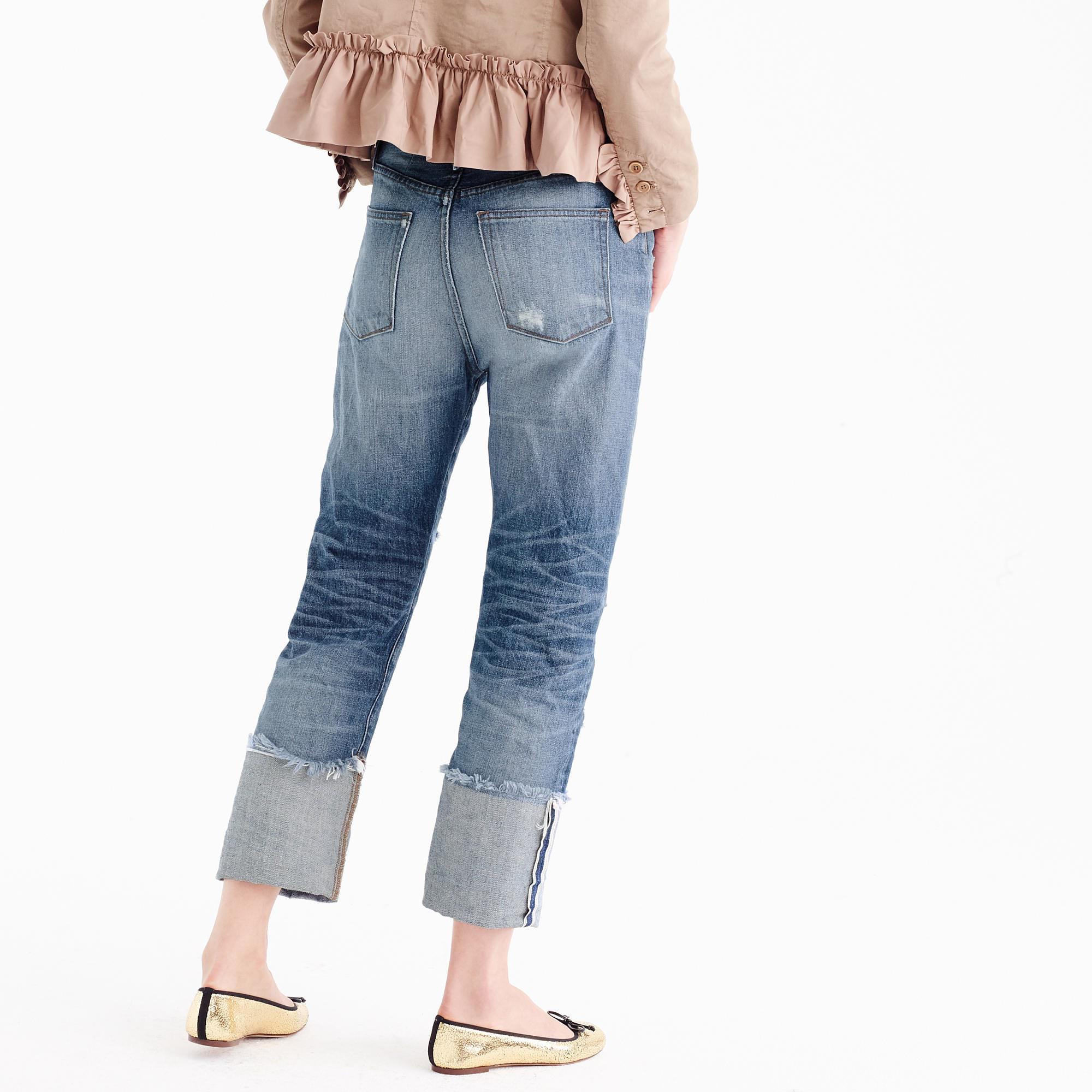 long cuff jeans