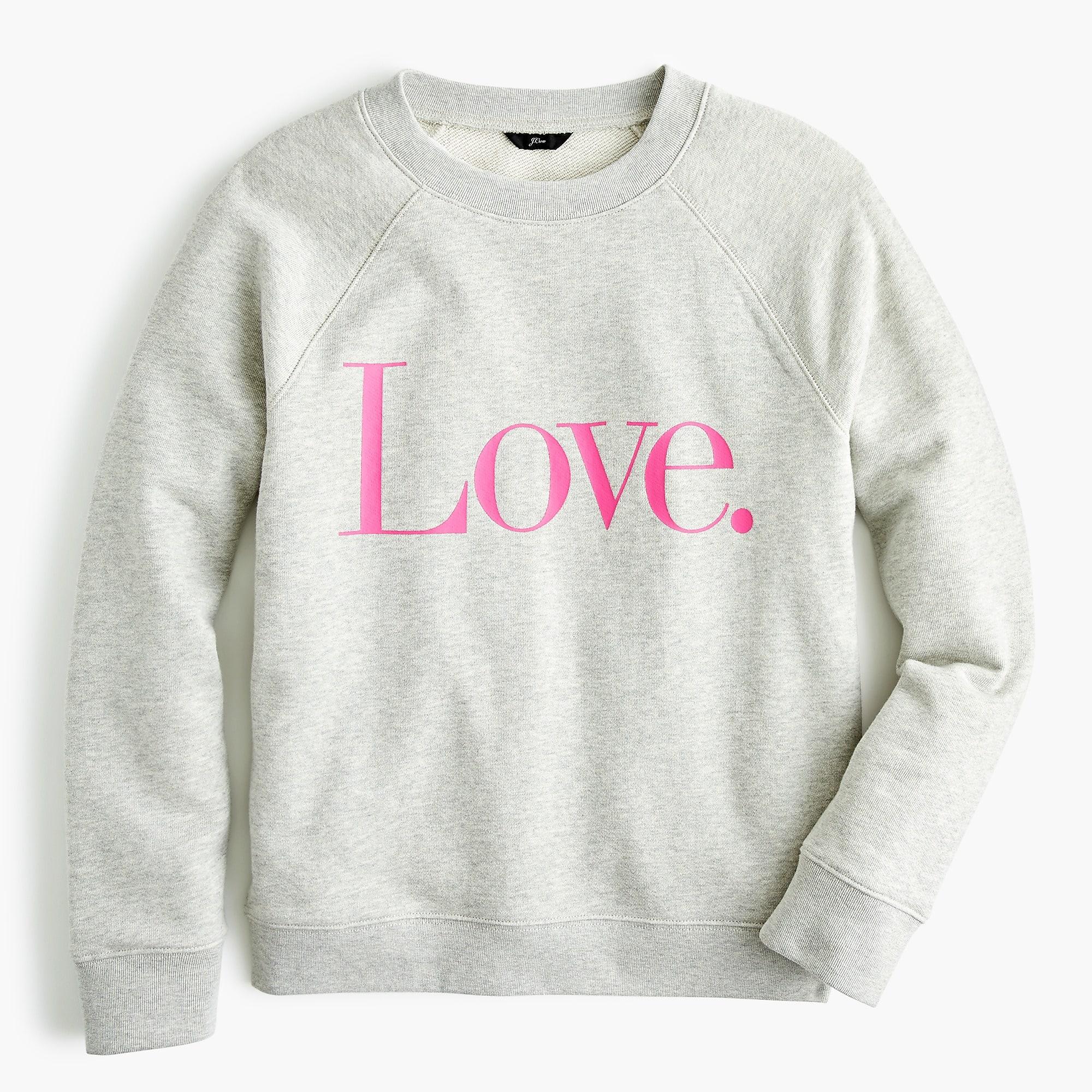 j crew love sweatshirt