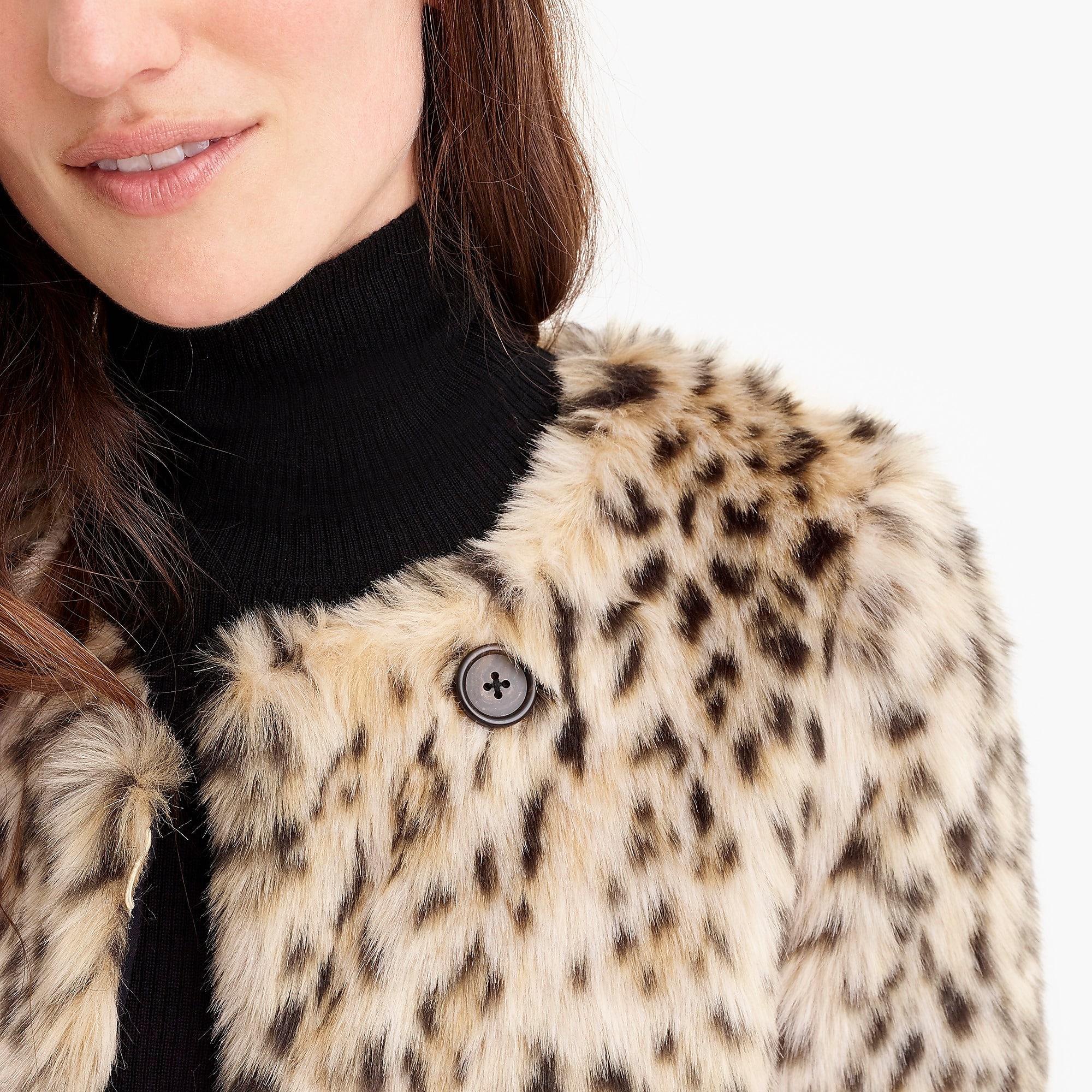 leopard coat j crew