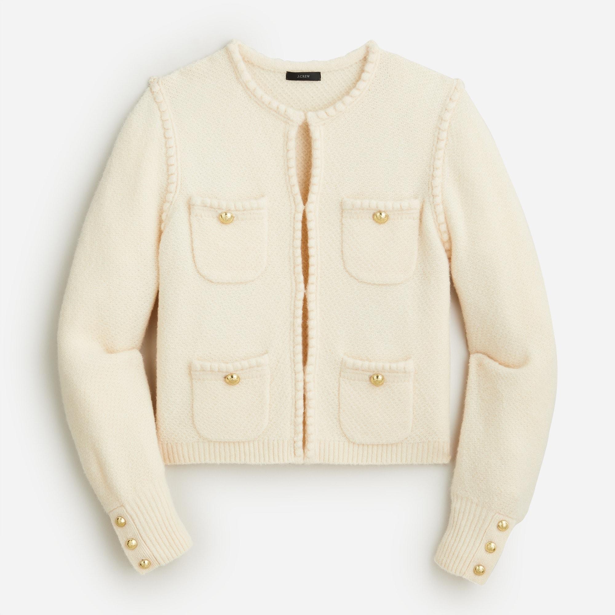 J.Crew Odette Sweater Lady Jacket in Natural Lyst