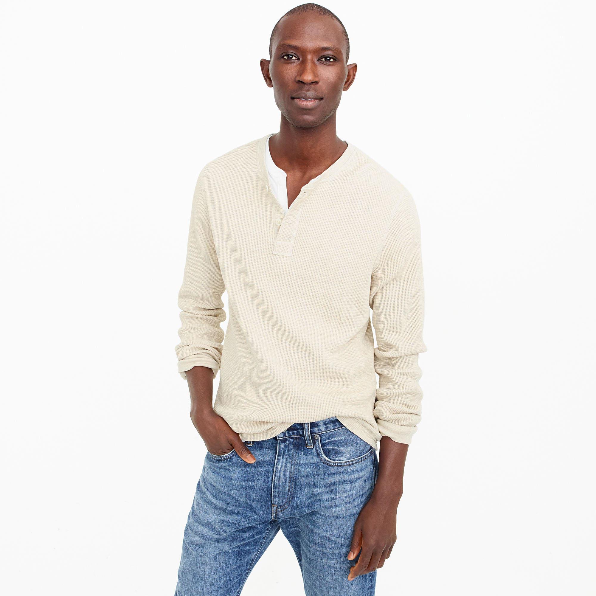 Lyst - J.Crew Wallace & Barnes Thermal Henley in Natural for Men