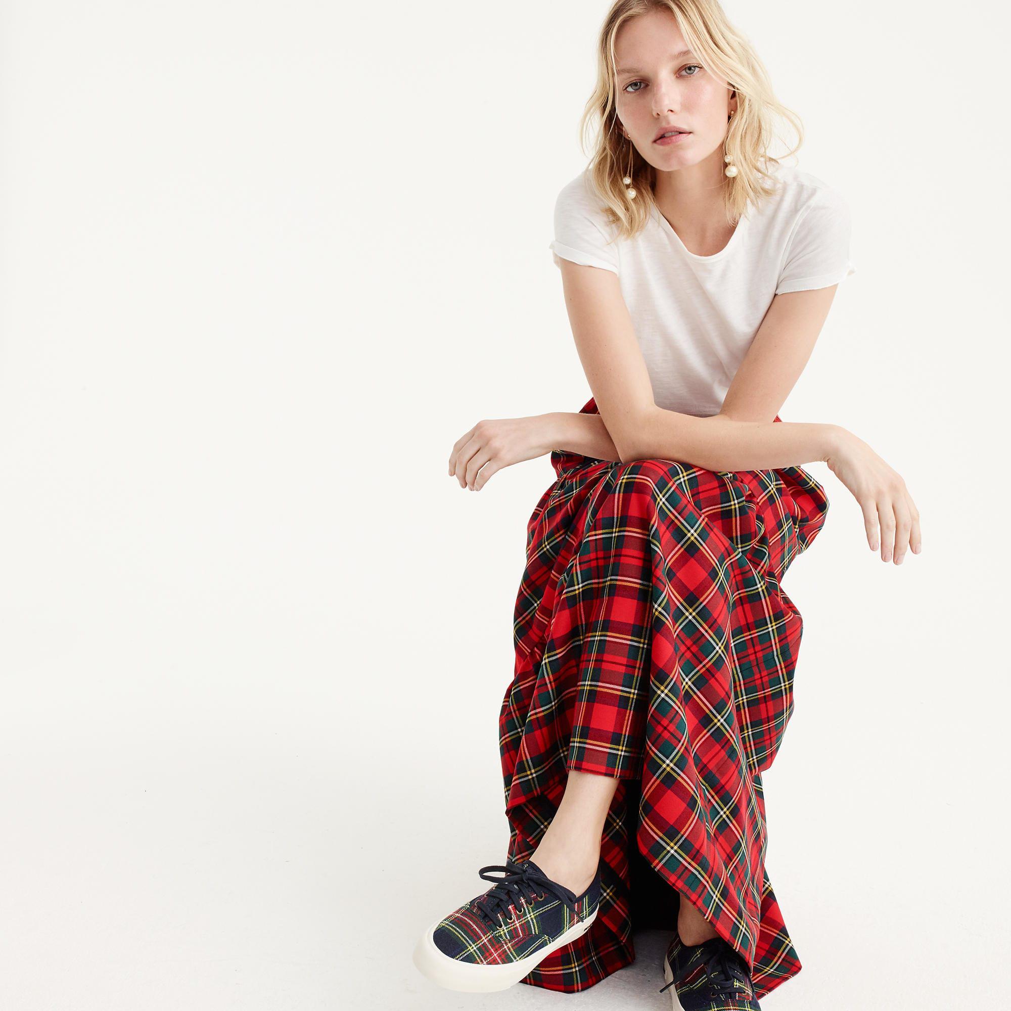 J.Crew Tiered Maxi Skirt In Tartan Plaid | Lyst