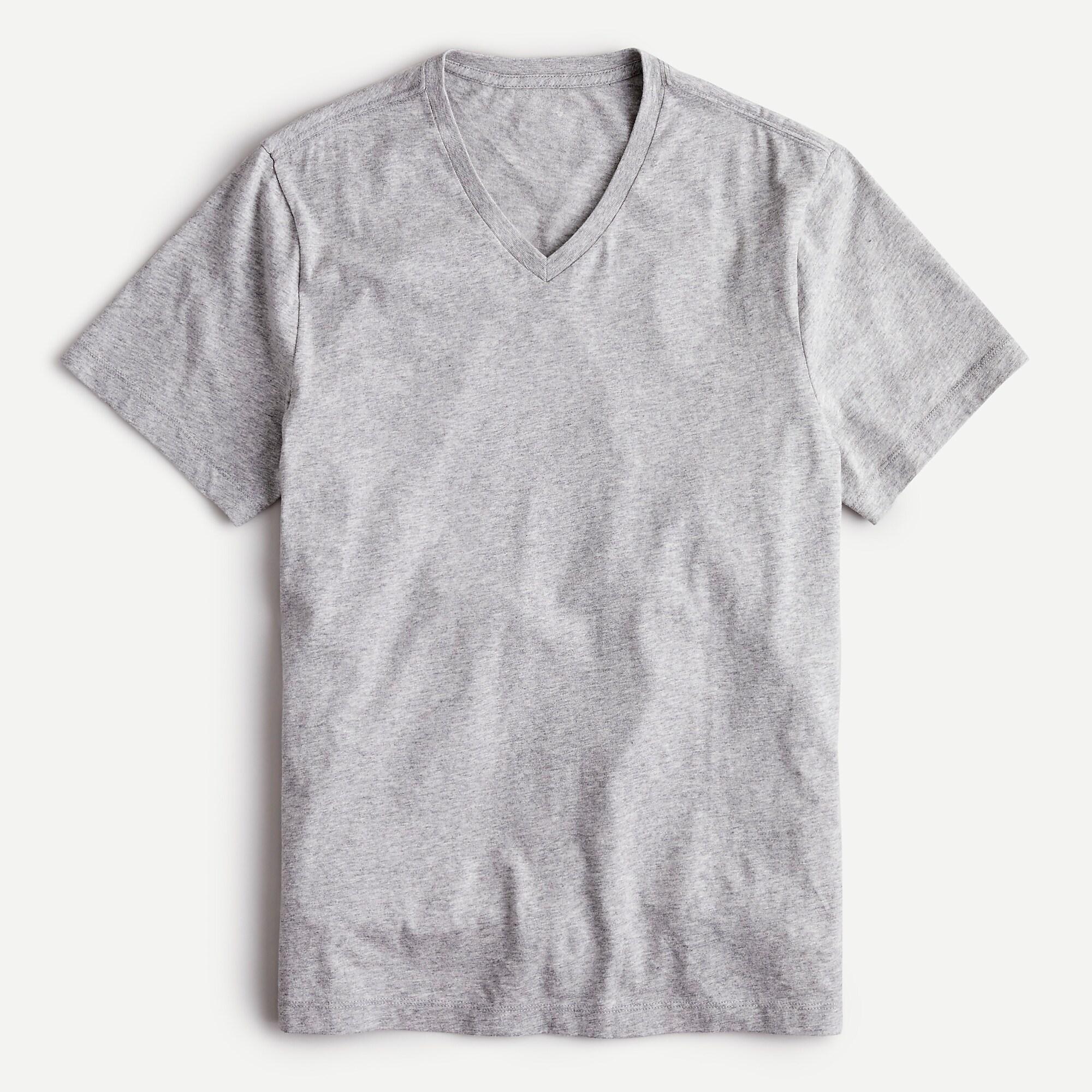 J.Crew Cotton Brokenin Shortsleeve Vneck Tshirt in Gray for Men Lyst
