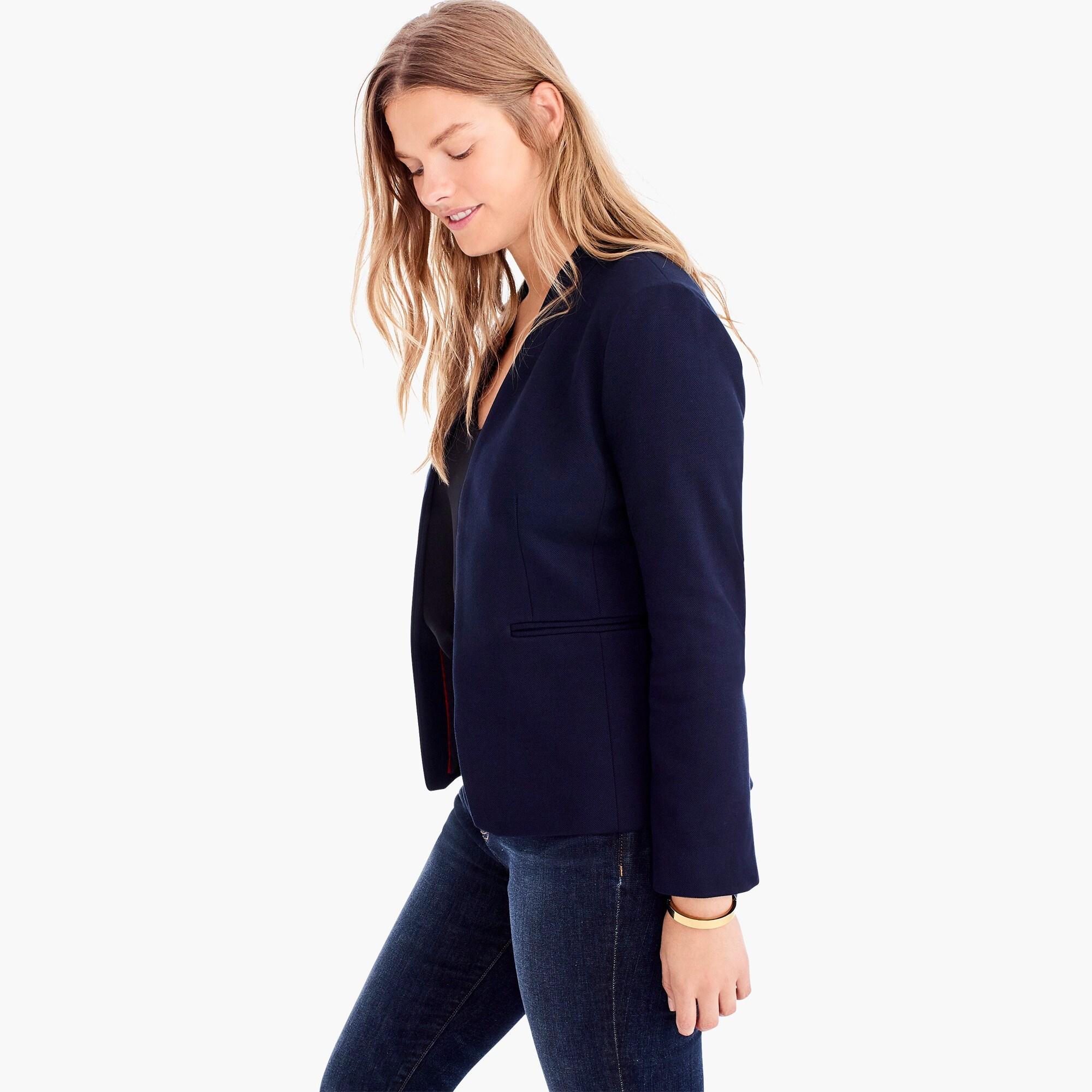 J.Crew Synthetic Goingout Blazer In Stretch Twill in Navy (Blue) Lyst