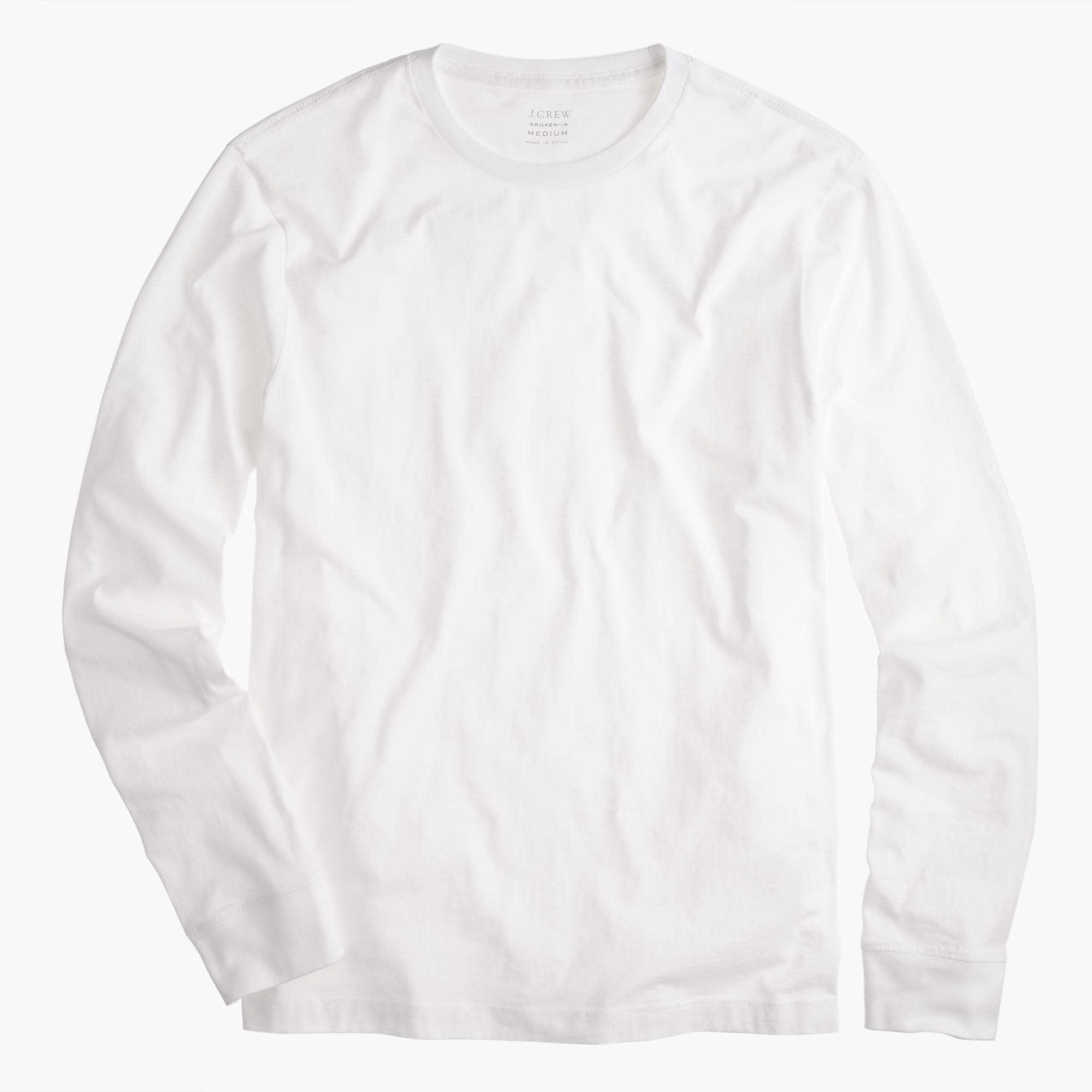J.Crew Slim-Fit Long-Sleeved Cotton T-Shirt in White for Men - Lyst