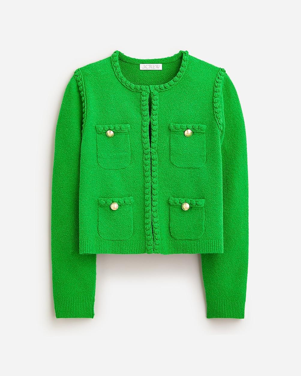 J.Crew Odette Sweater Lady Jacket in Green Lyst