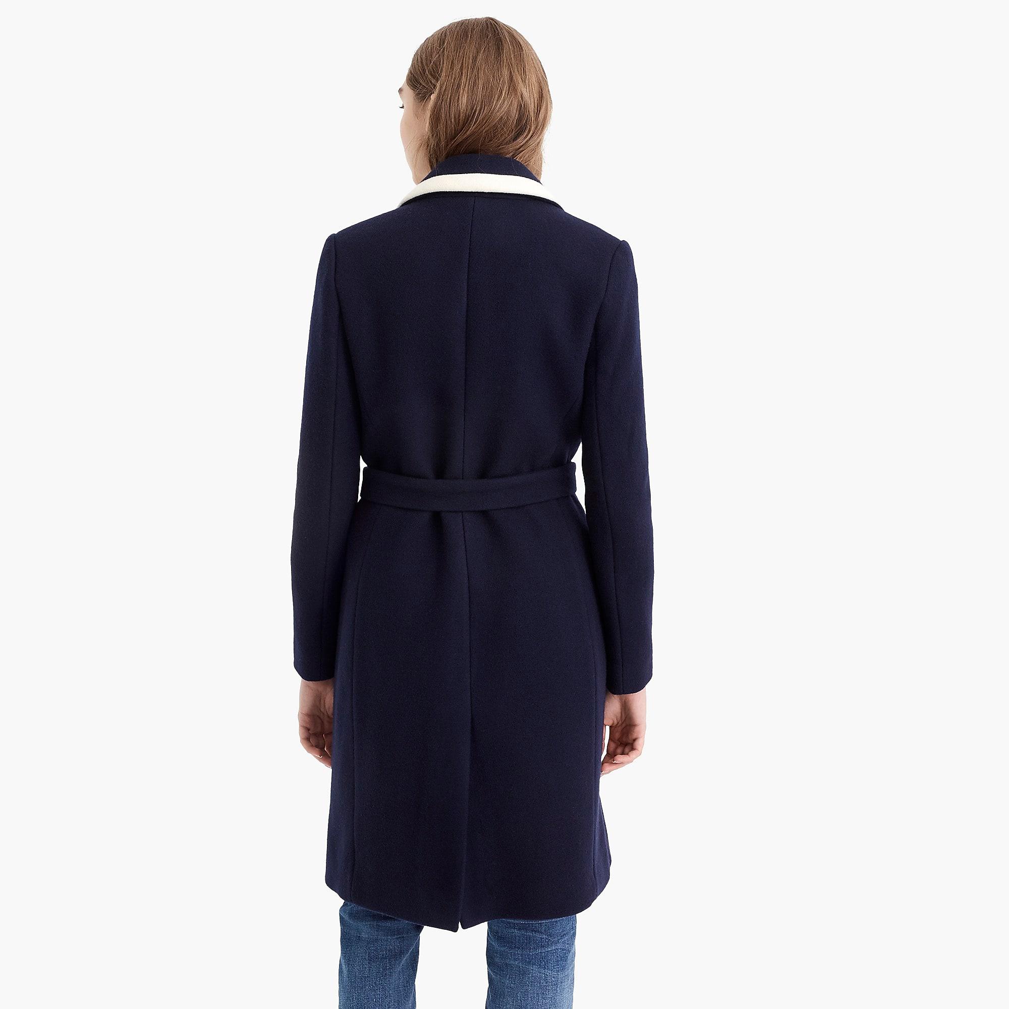 j crew tipped wrap coat
