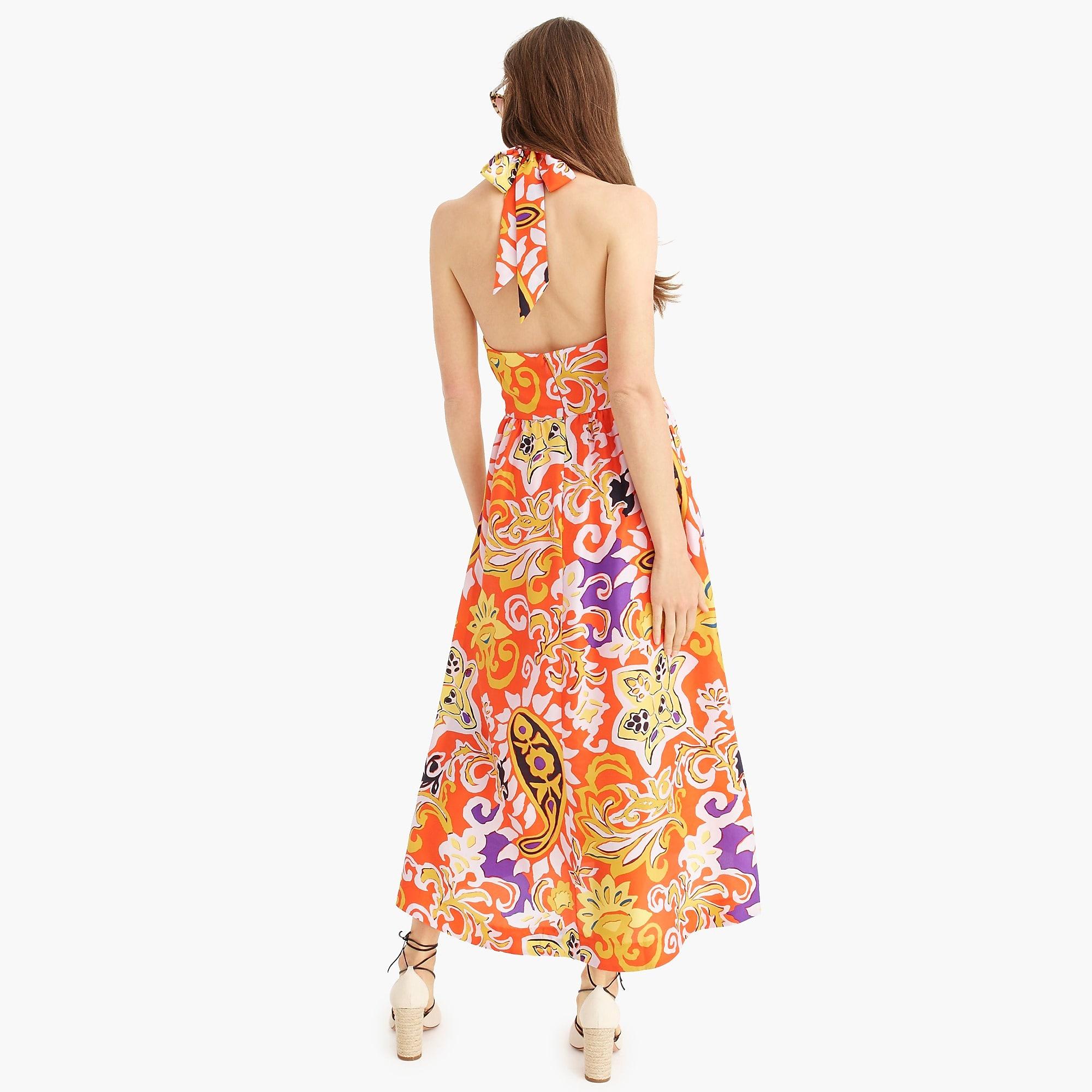 j crew silk maxi sarong dress in paisley
