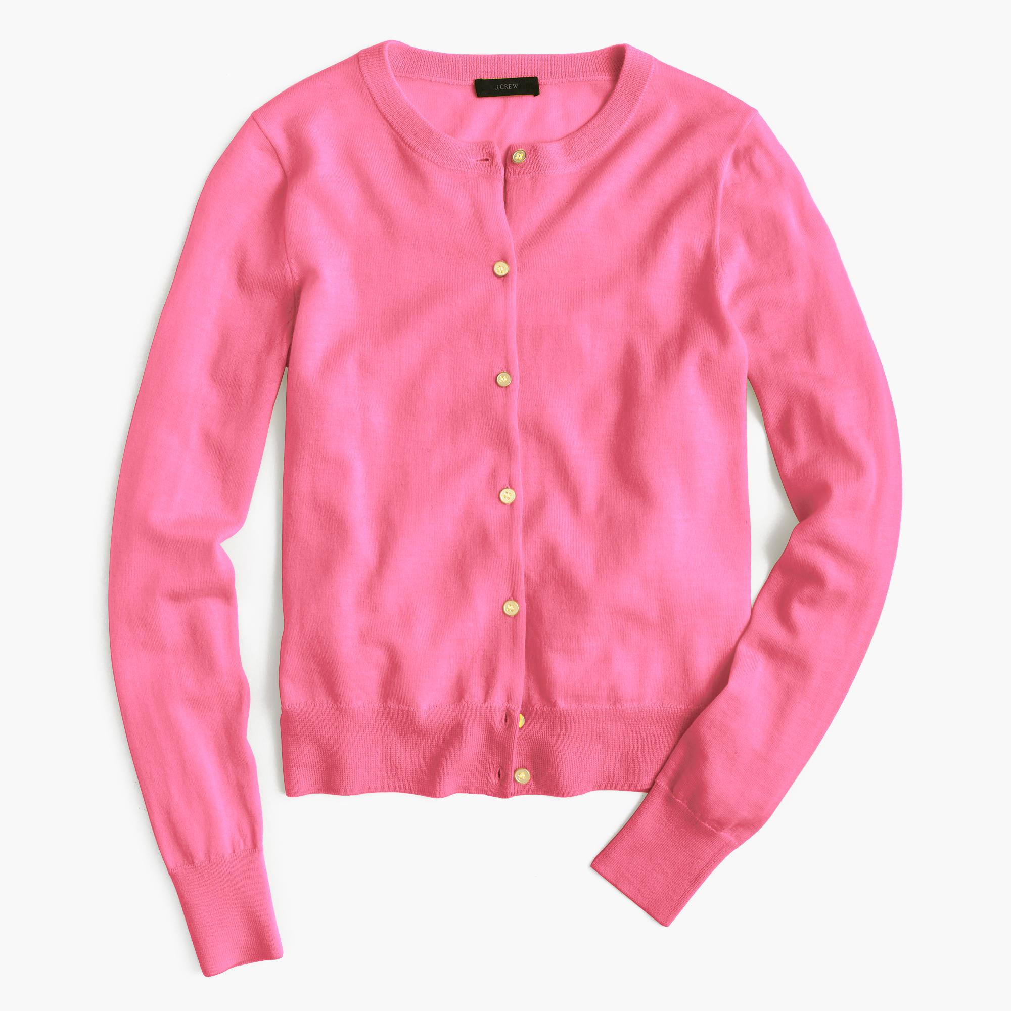 j crew pink cardigan