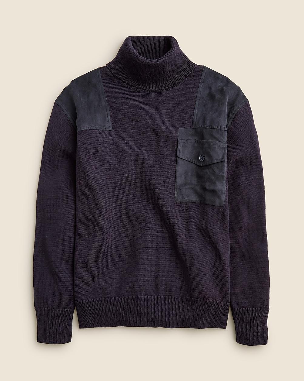 J.Crew Military Inspired Merino Wool Turtleneck Sweater in Blue for Men Lyst