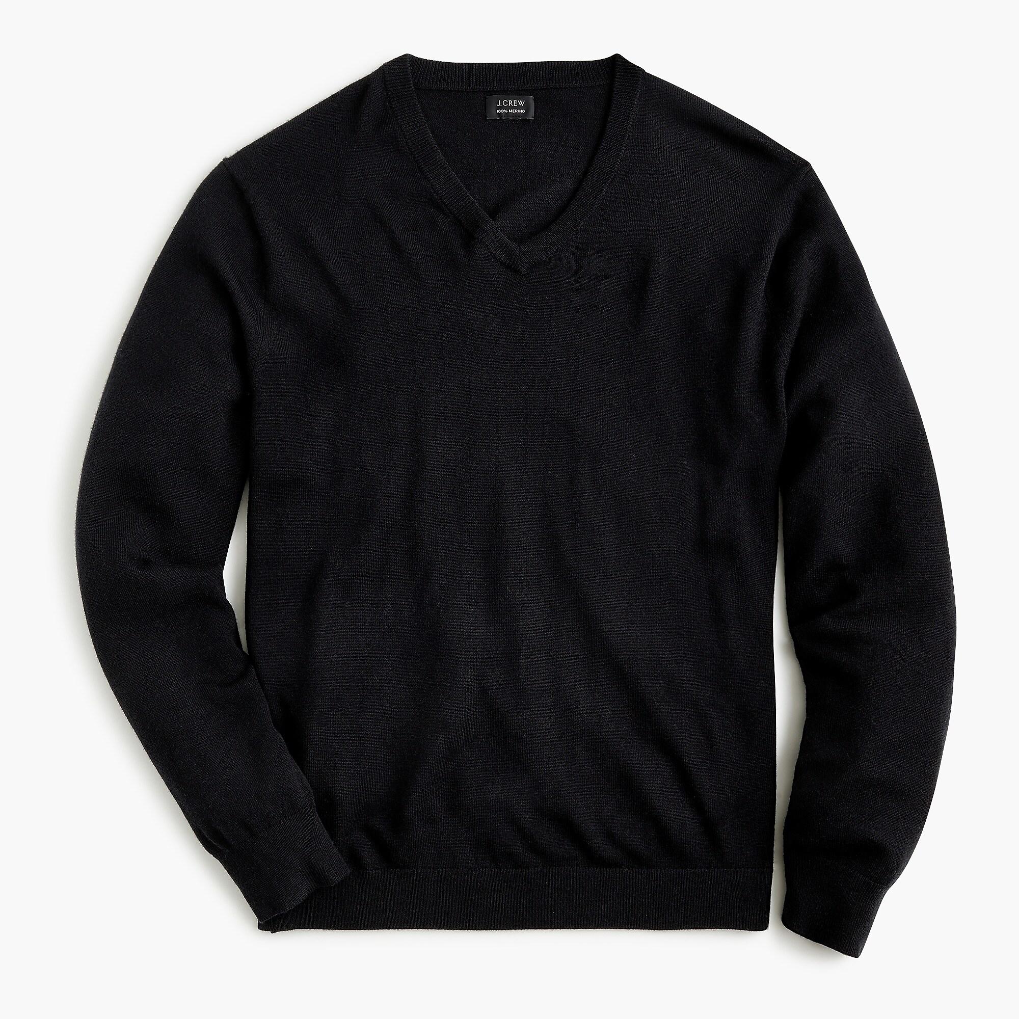 J.Crew Washable Merino Wool Vneck Sweater in Black for Men Save 50