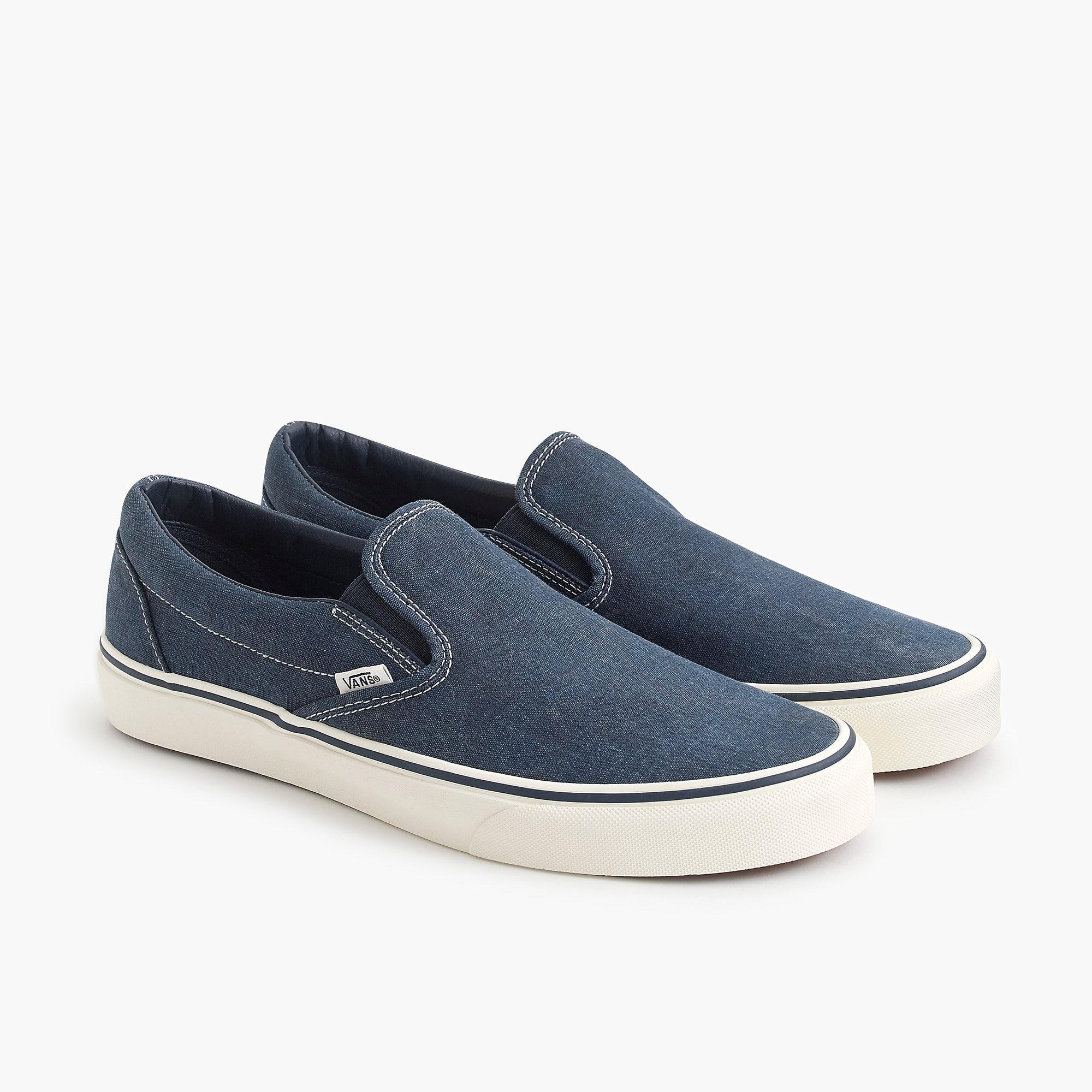 Vans ® For J.crew Washed Canvas Classic Slip-on Sneakers in Blue for ...