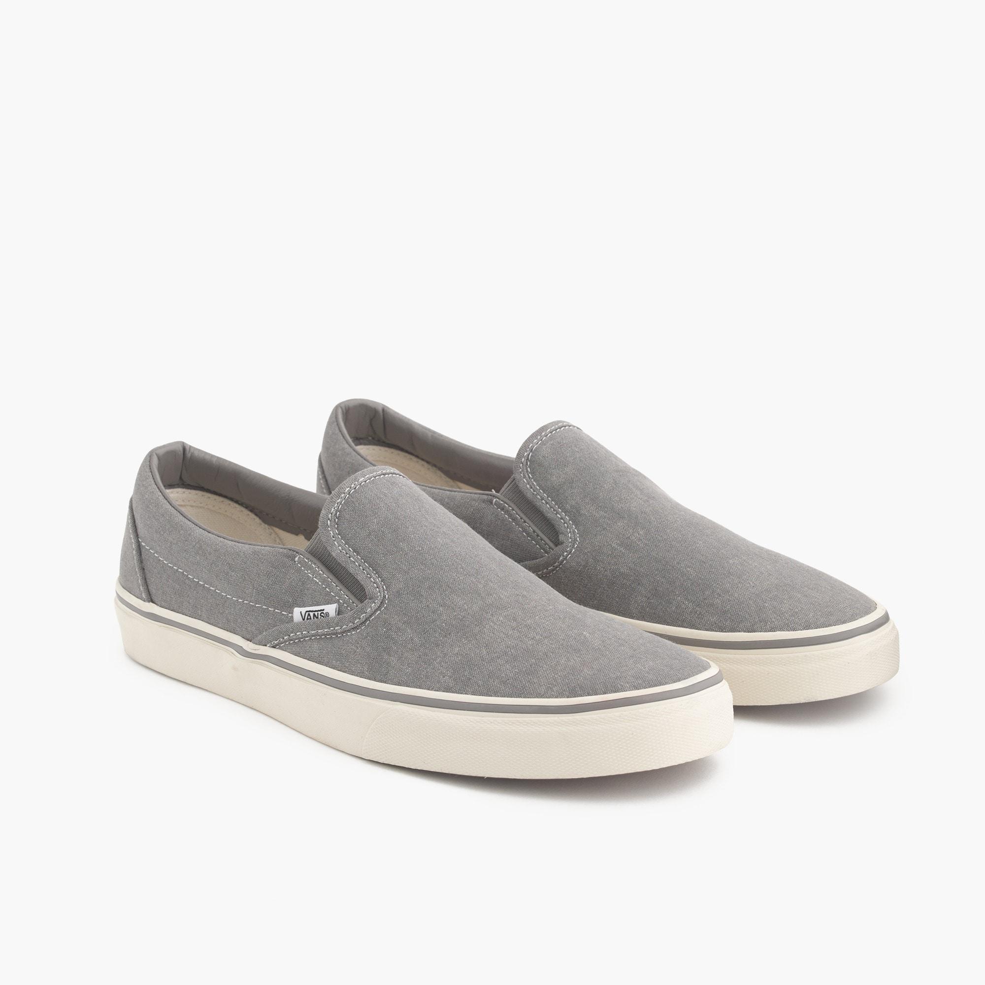 Vans ® For J.crew Washed Canvas Classic Slip-on Sneakers in Metallic for  Men | Lyst