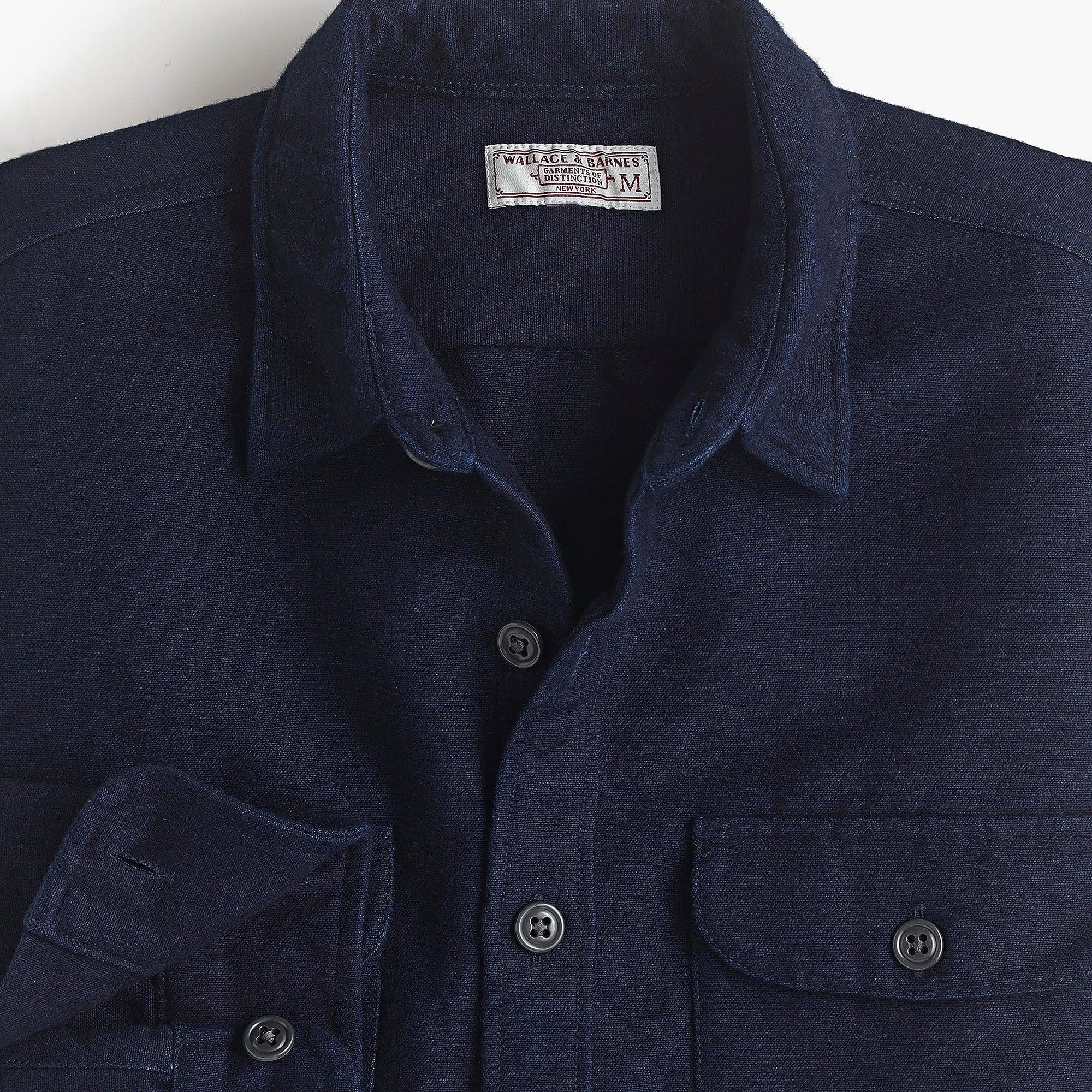 J.Crew Cotton Heavyweight Chamois Workshirt In Indigo in Blue for Men