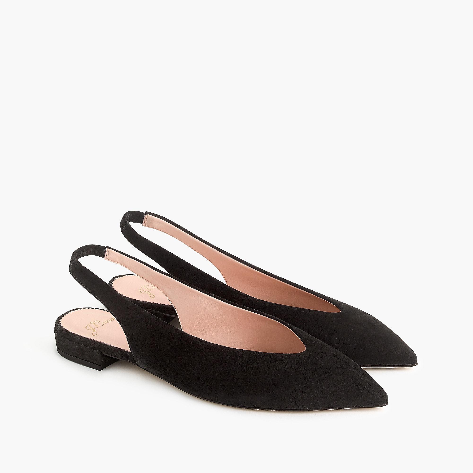 suede slingback flats